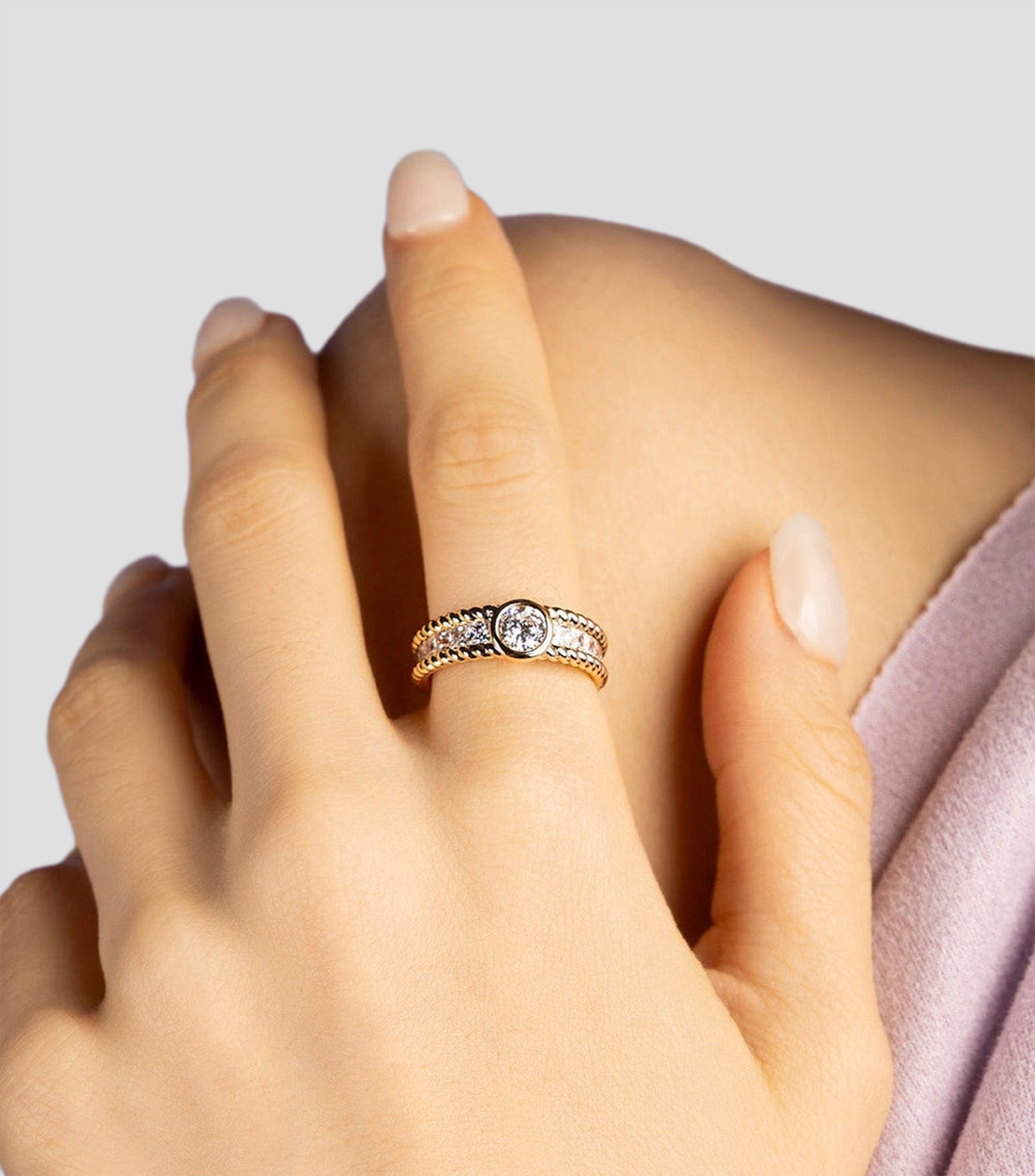 Anillo Printemps incrustaciones de zirconia cúbica Mujer