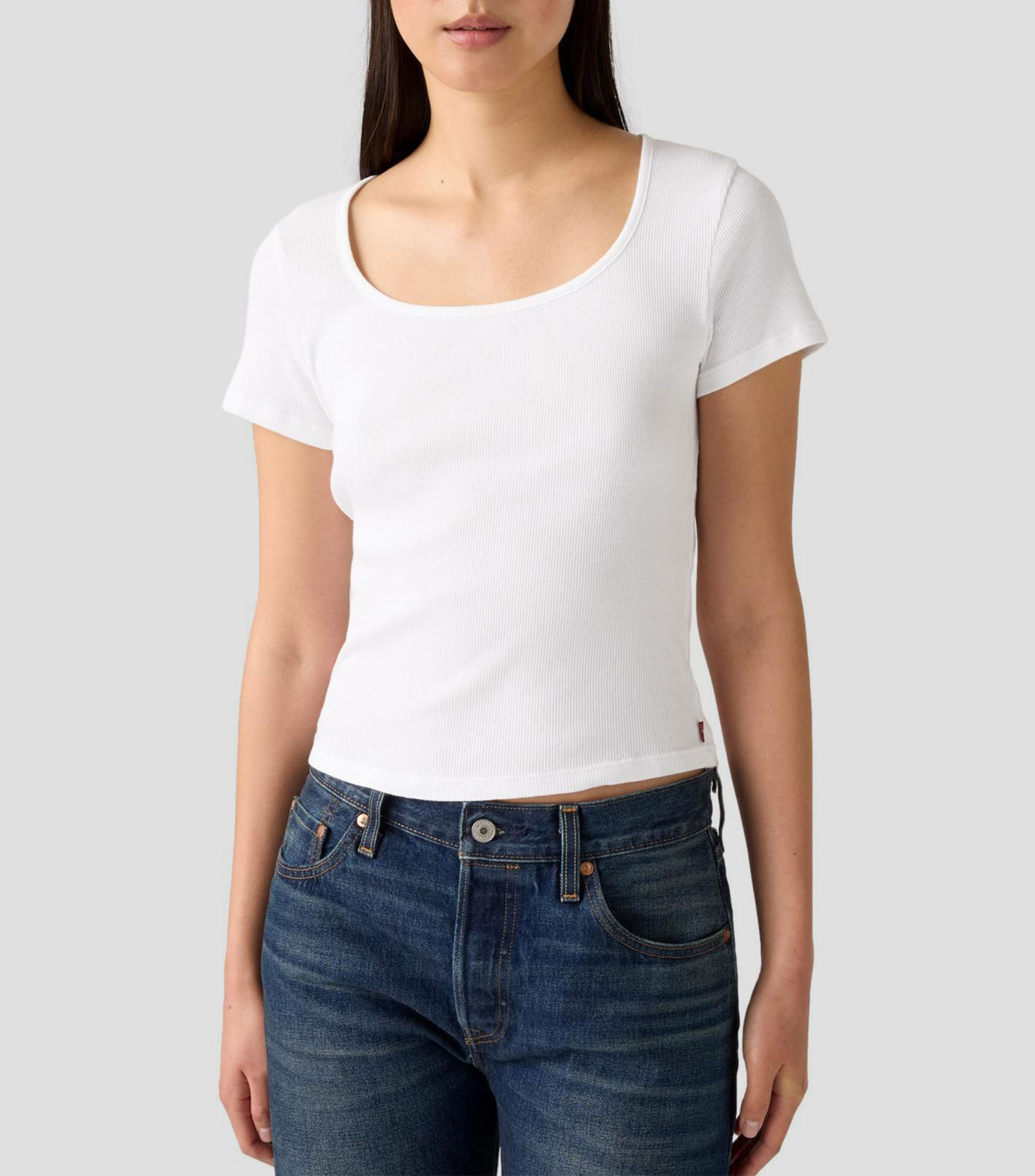 Playera de algodón manga corta Mujer