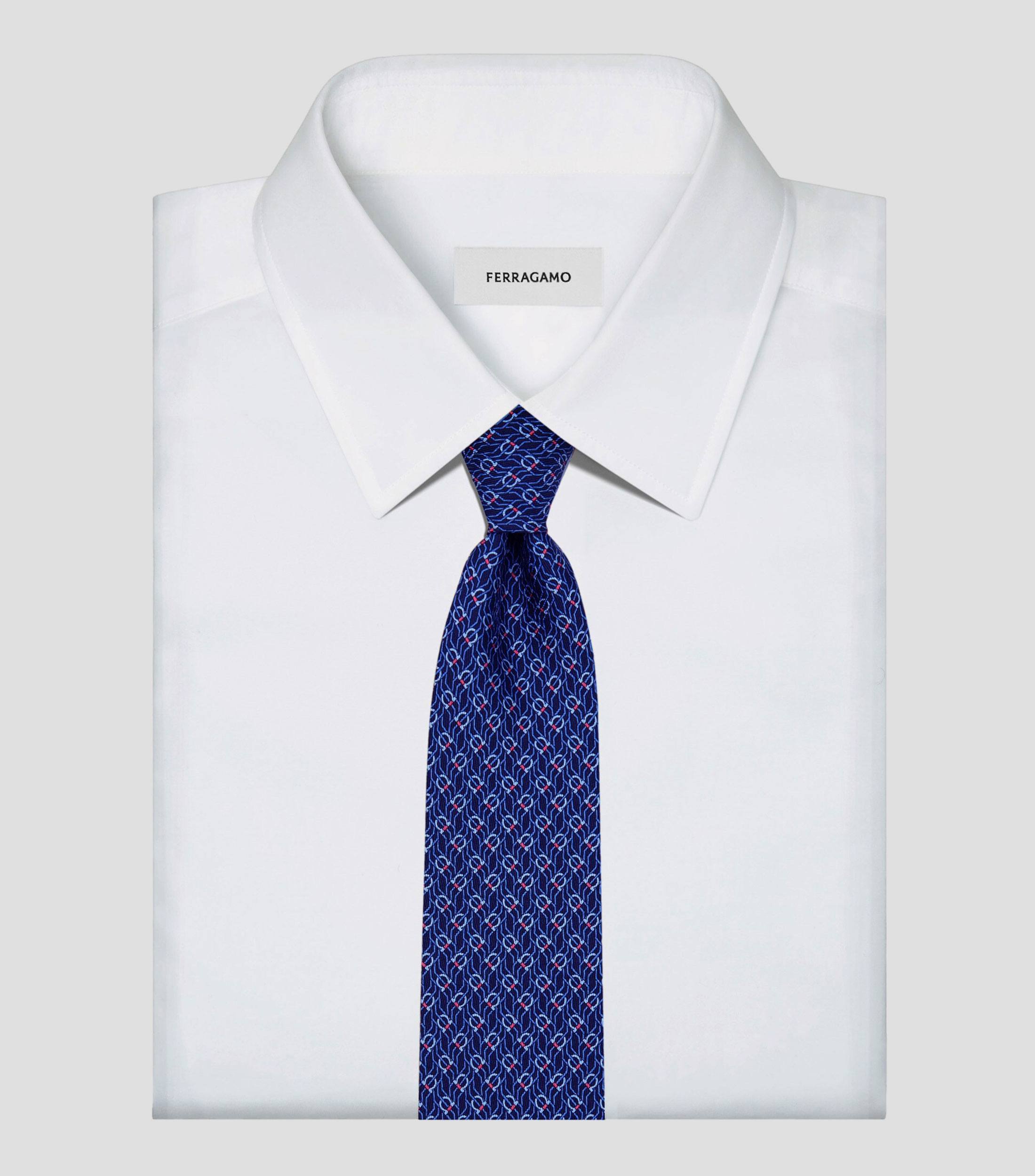 Corbata de seda estampado Tetris