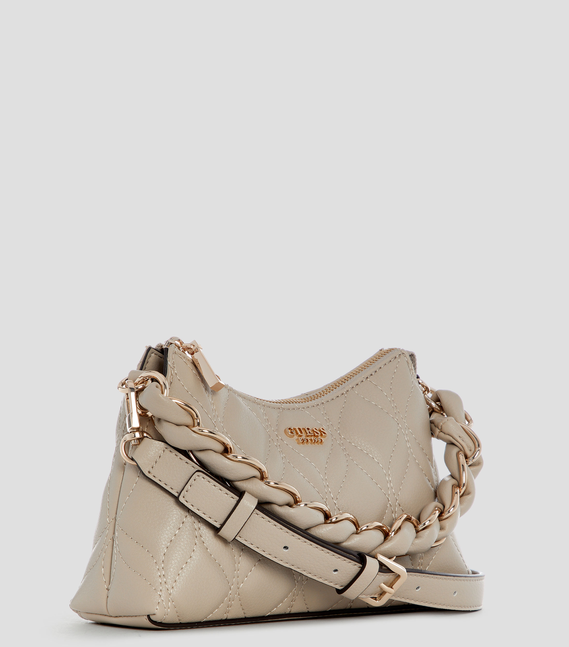 Bolsa Shoulder beige sólida Mujer