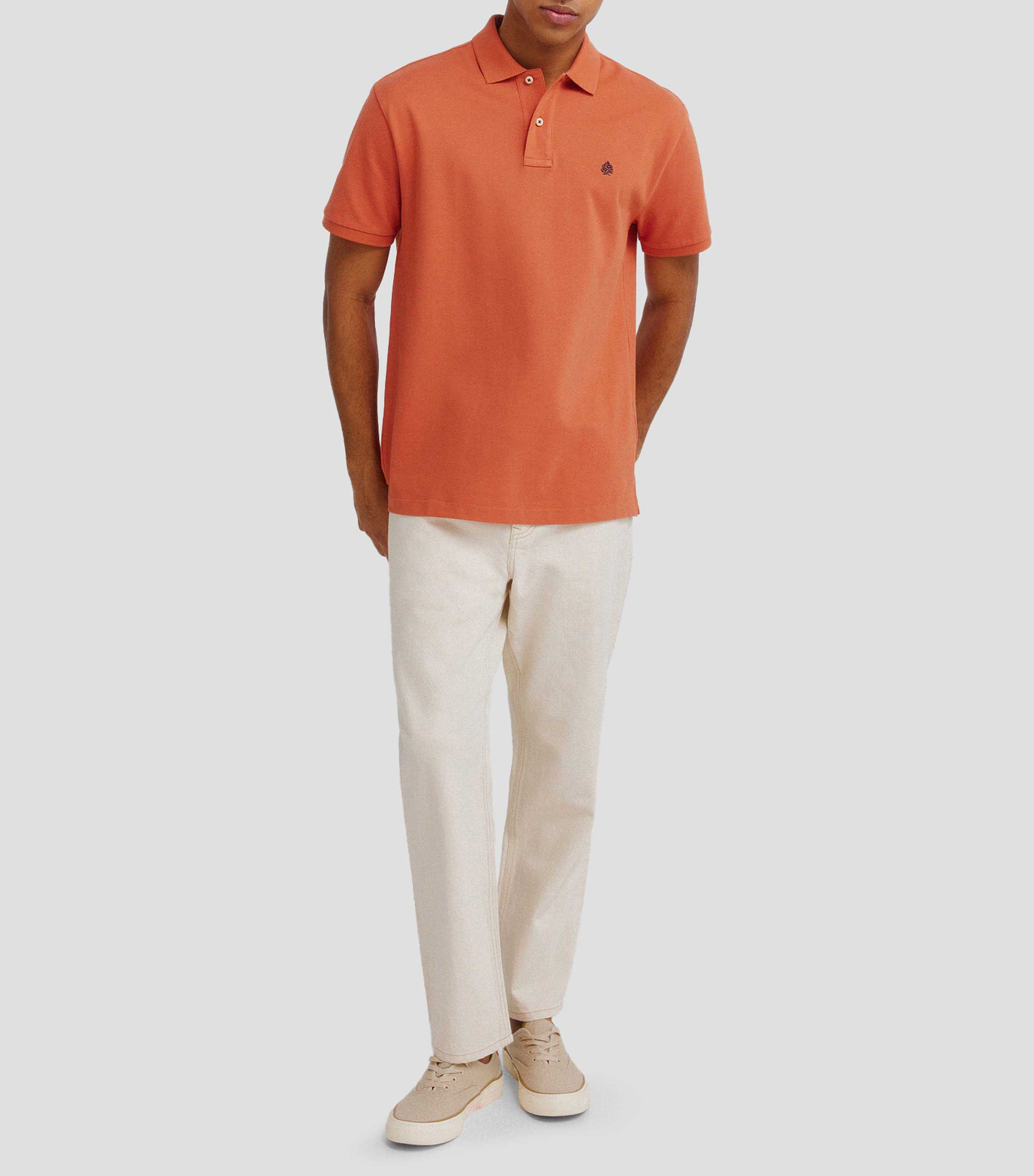 Playera tipo polo manga corta lisa Hombre