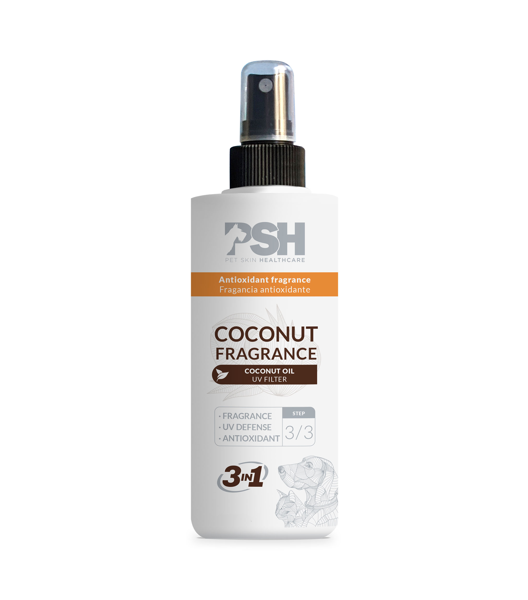 Fragancia de coco para mascota 3 en 1, 100 ml