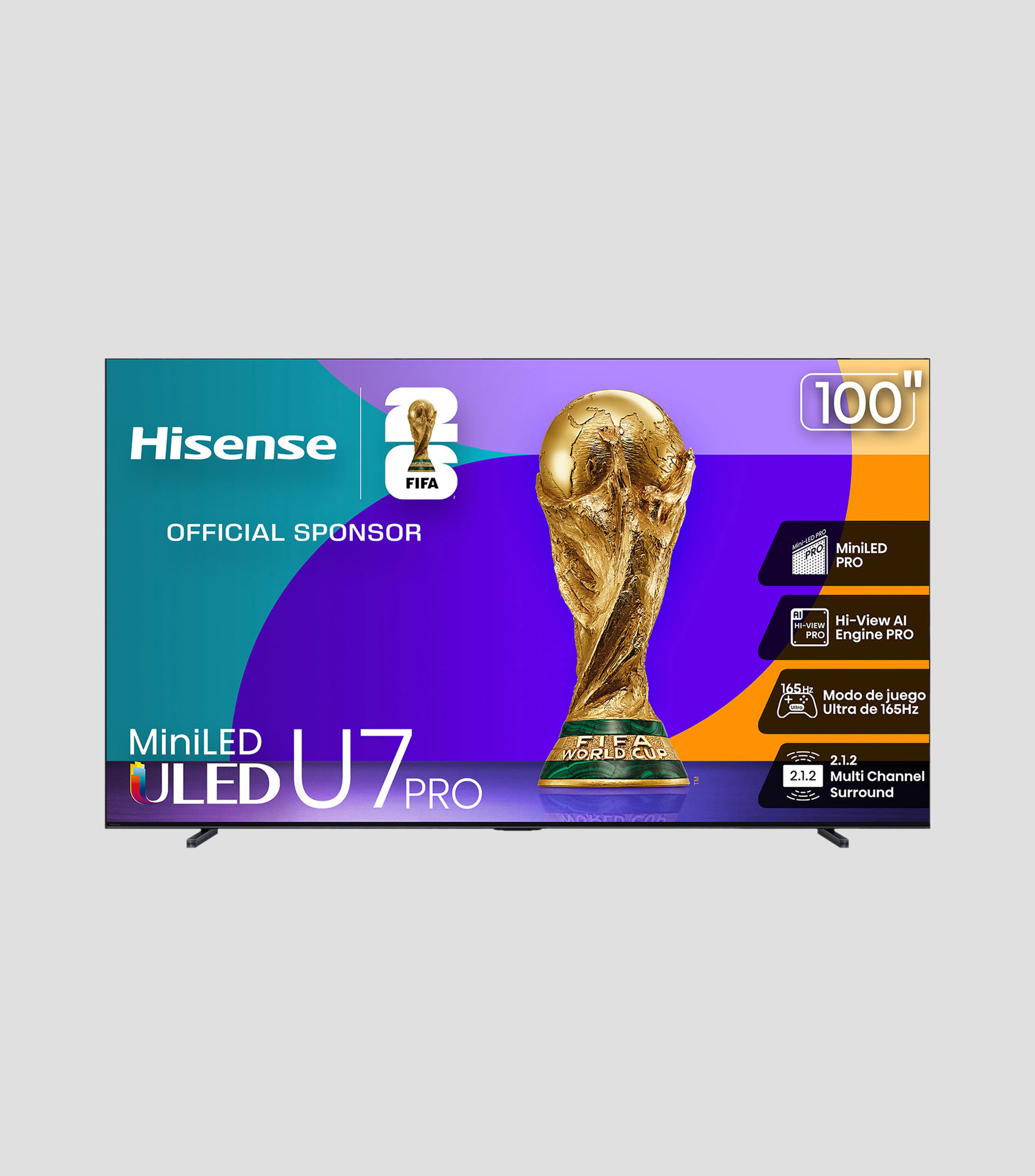 Pantalla 100 Pulgadas Plana ULED Mini-LED PRO 100U7QG Pro
