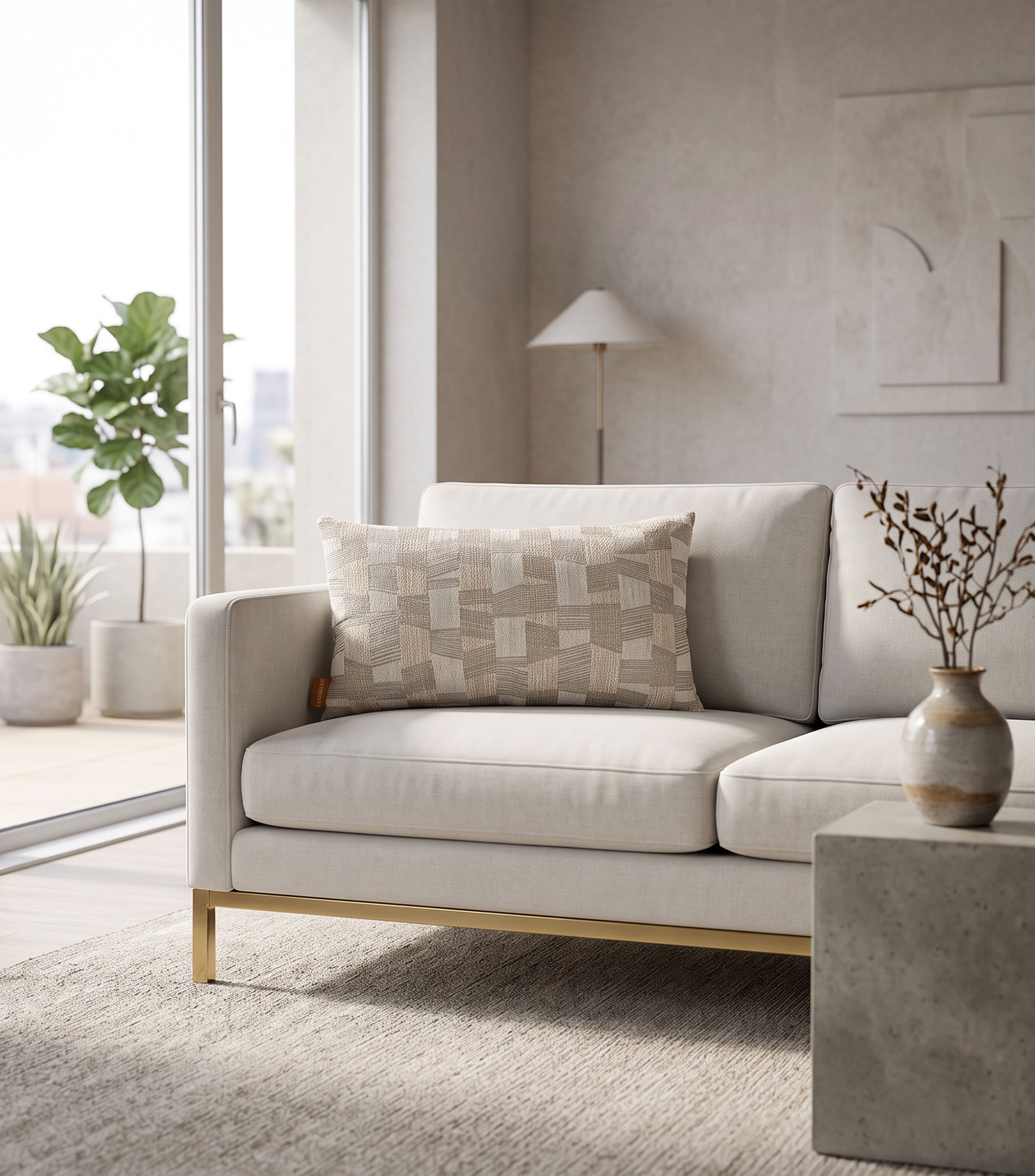 Cojín decorativo Indina Beige