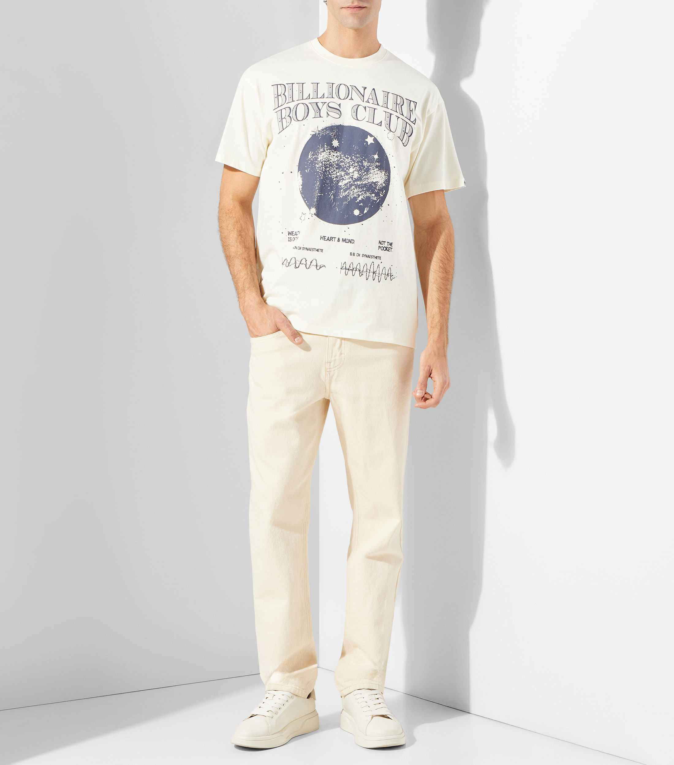 Playera cuello redondo manga corta estampada Hombre