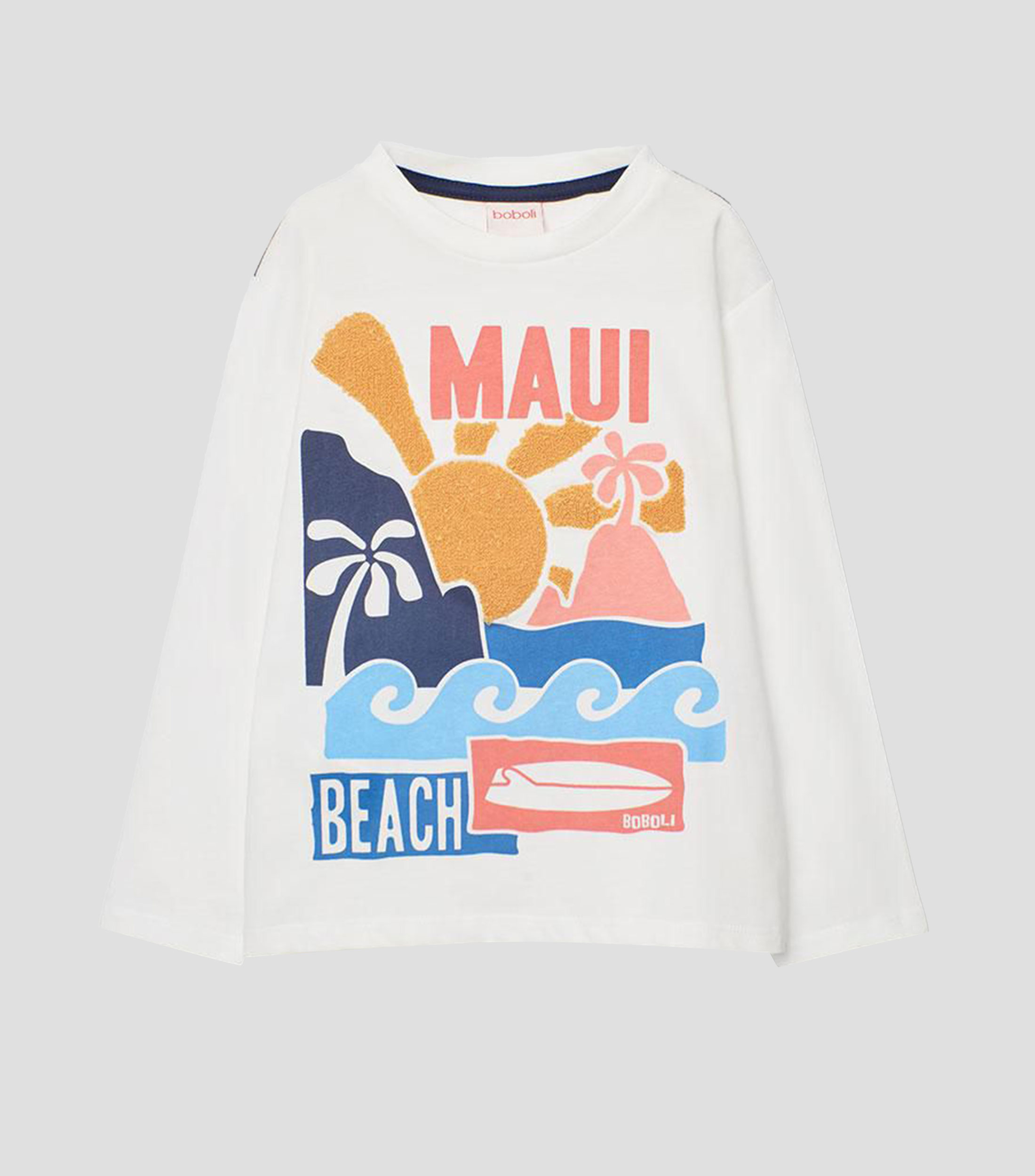 Playera cuello redondo manga larga estampada Bebé