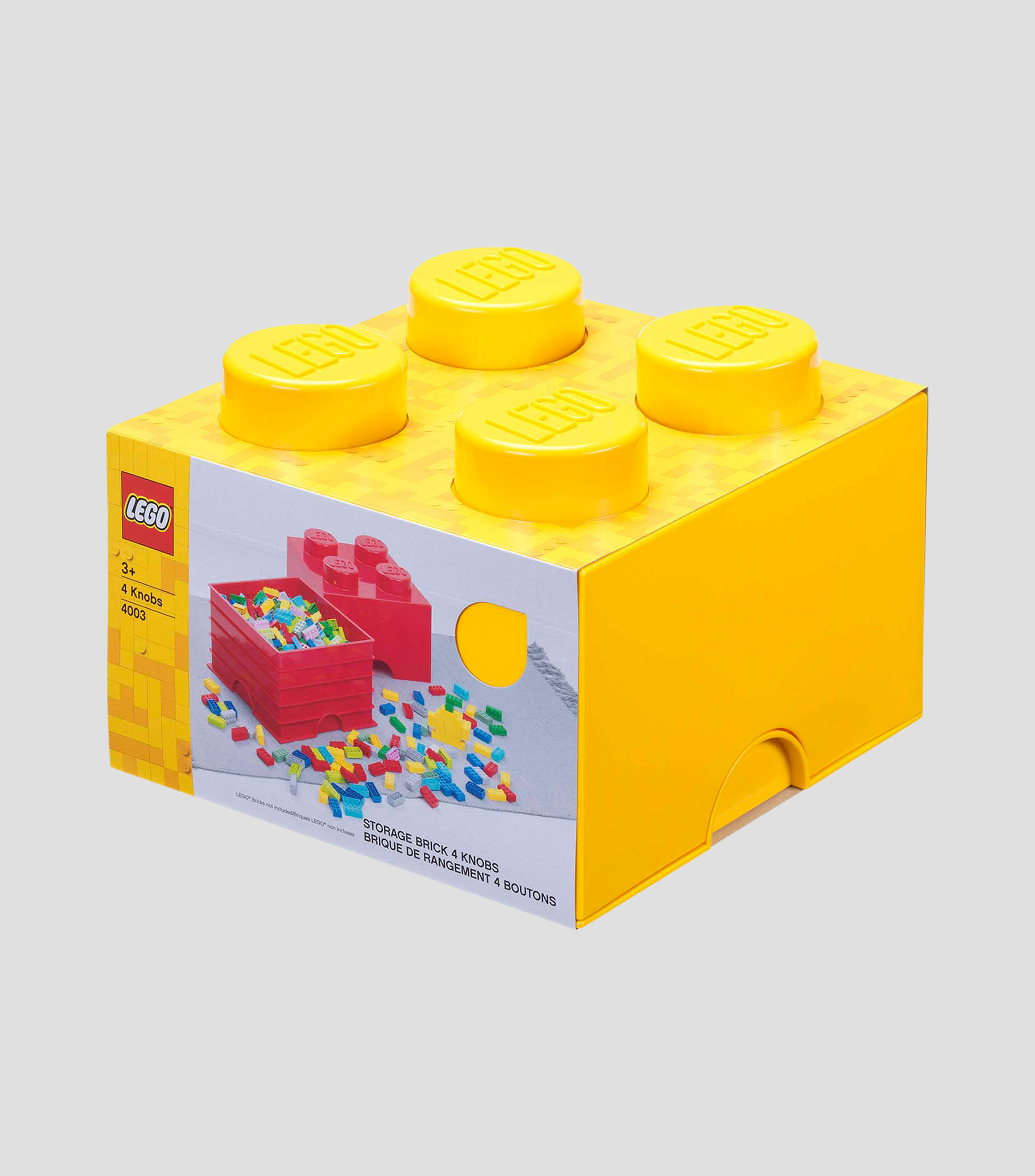 Lego Storage Brick 4, Amarillo