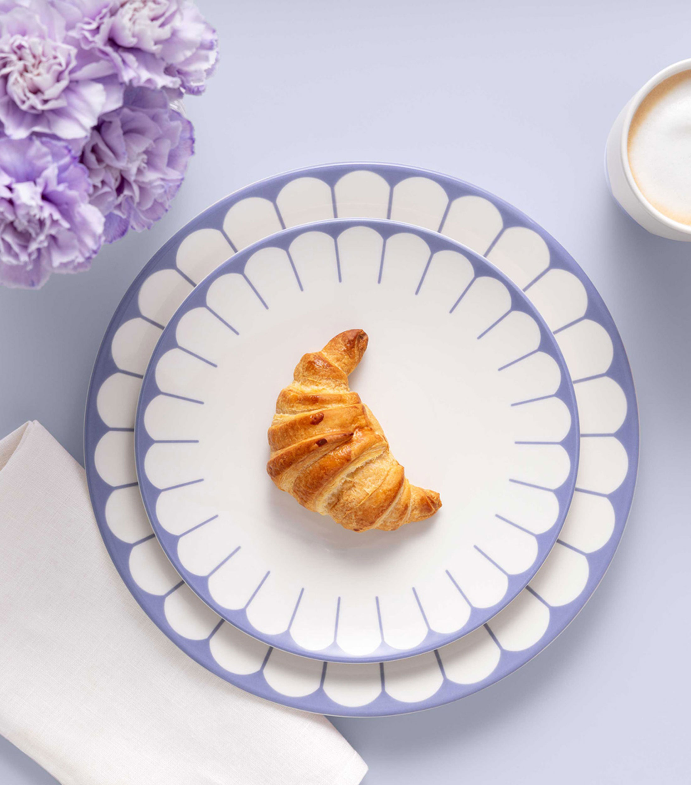 Plato para Postre Fleur Bleu Estampado