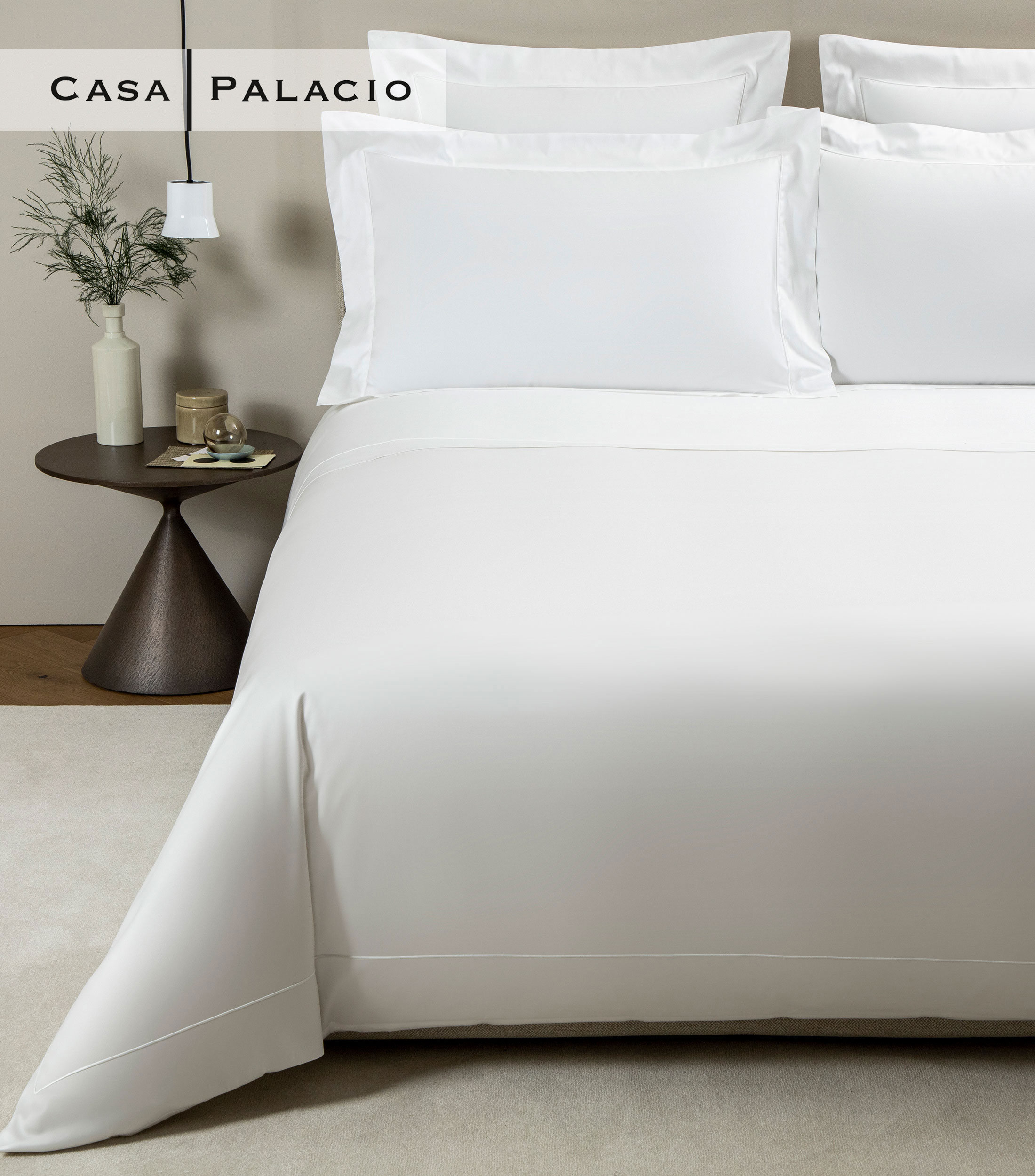 Funda para Duvet King Size de algodon Grace Blanco