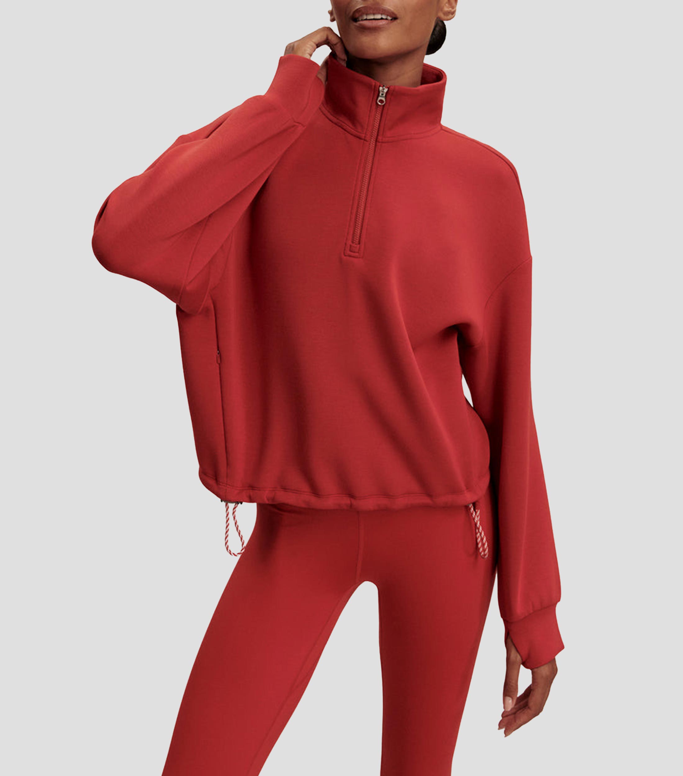 Sudadera Half Zip Fleece Roselle Mujer