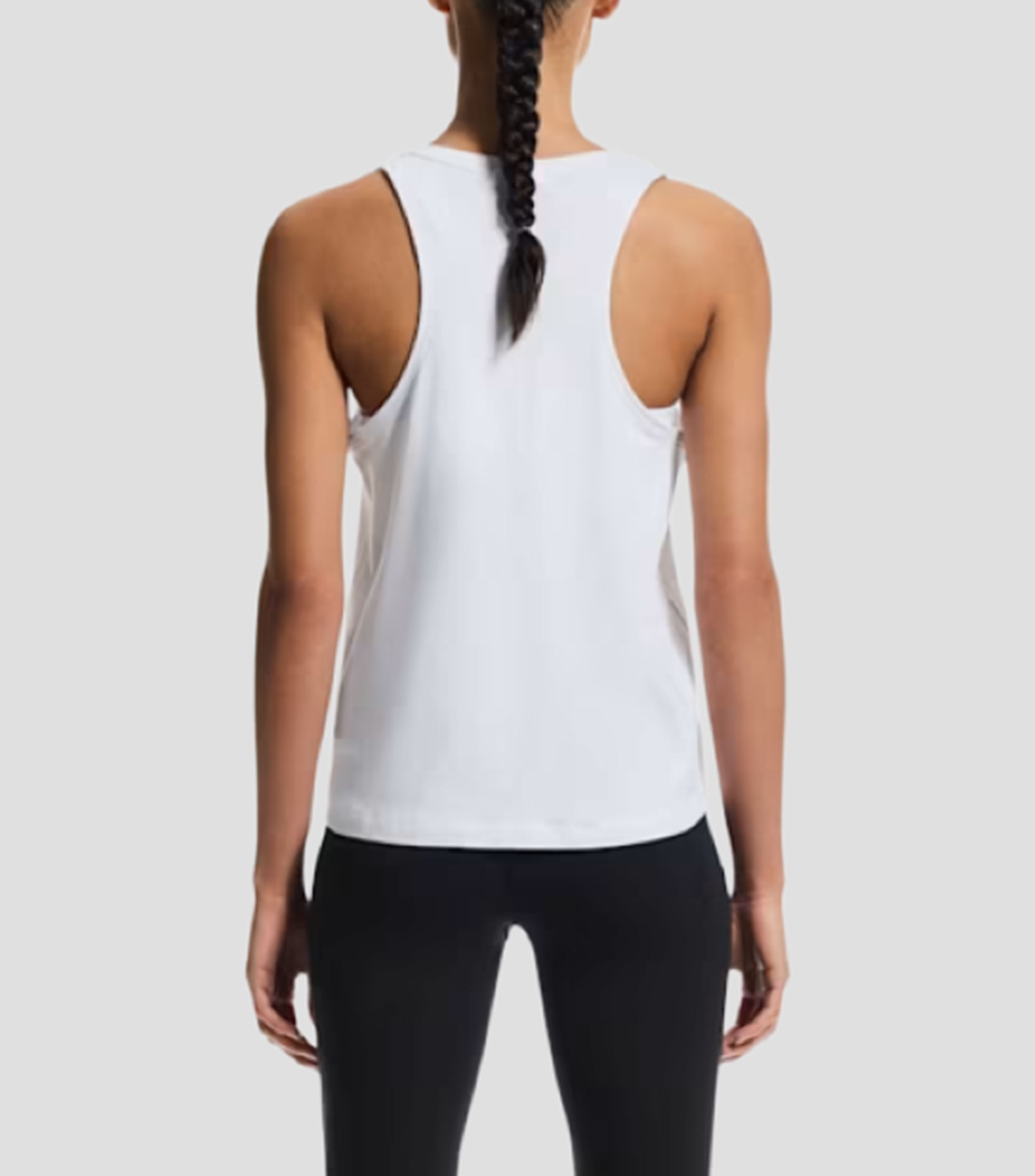 Playera para entrenamiento cuello redondo sin mangas liso Mujer