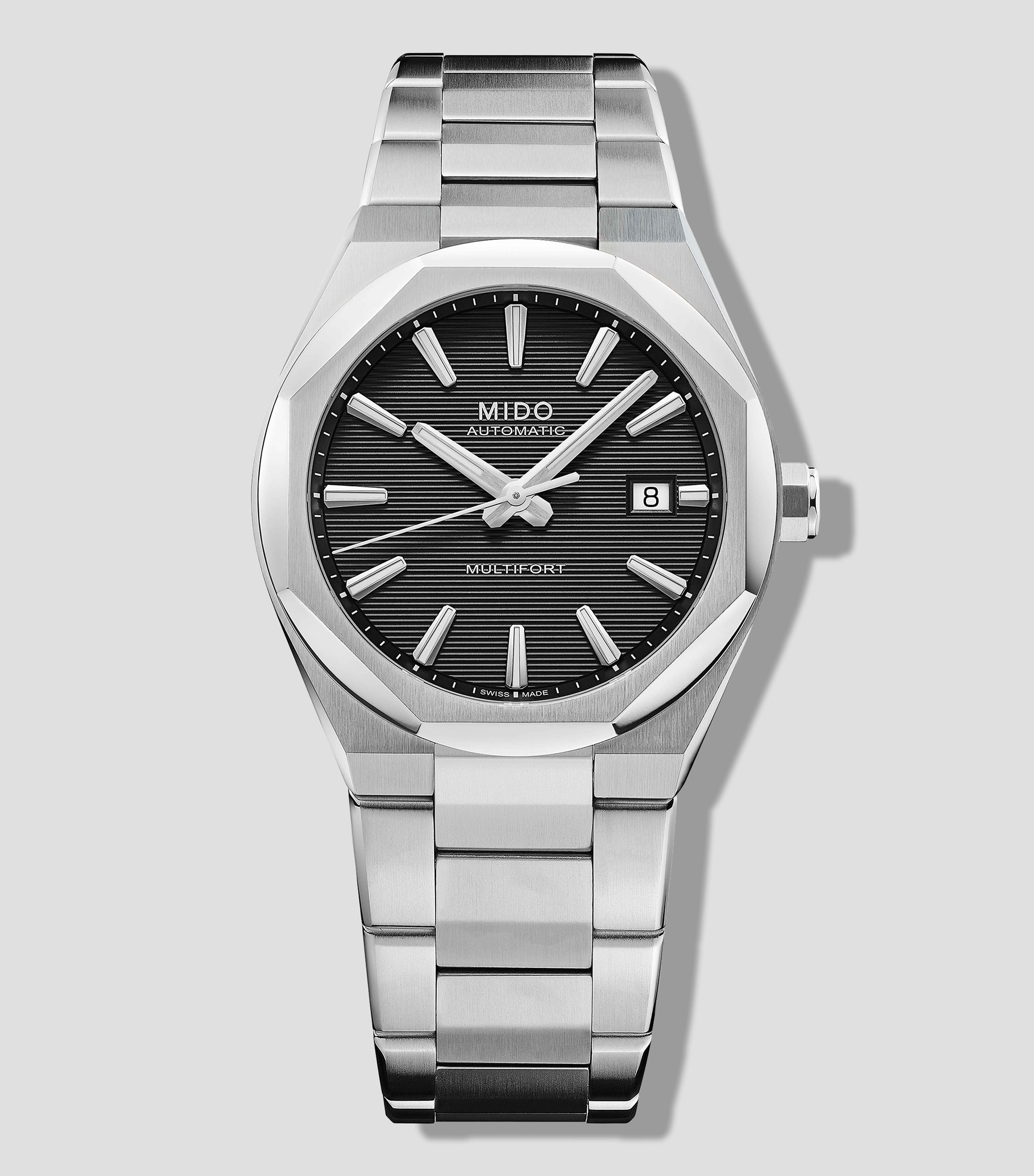 Reloj Unisex Multifort 8 One Crown Casual Negro, Plateado
