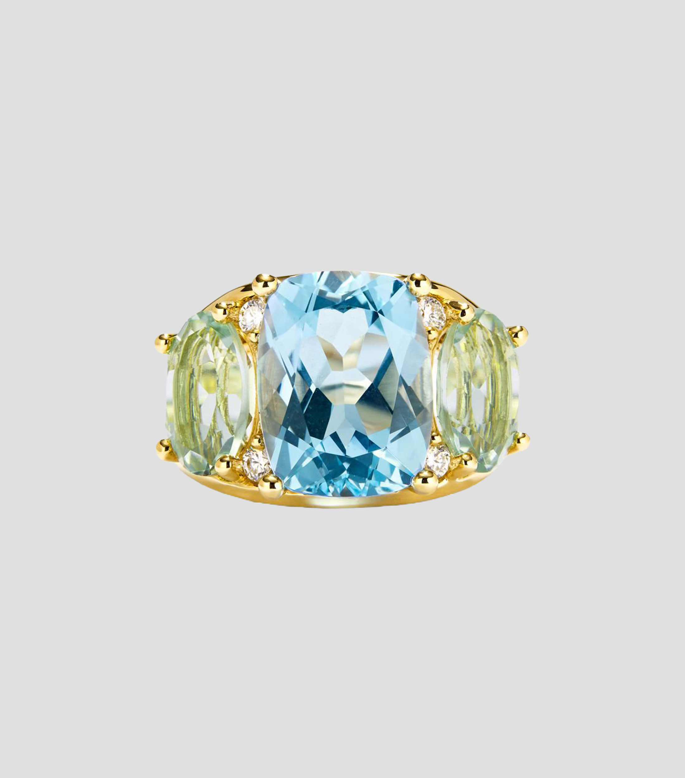 Anillo en Oro con Amatista Mujer