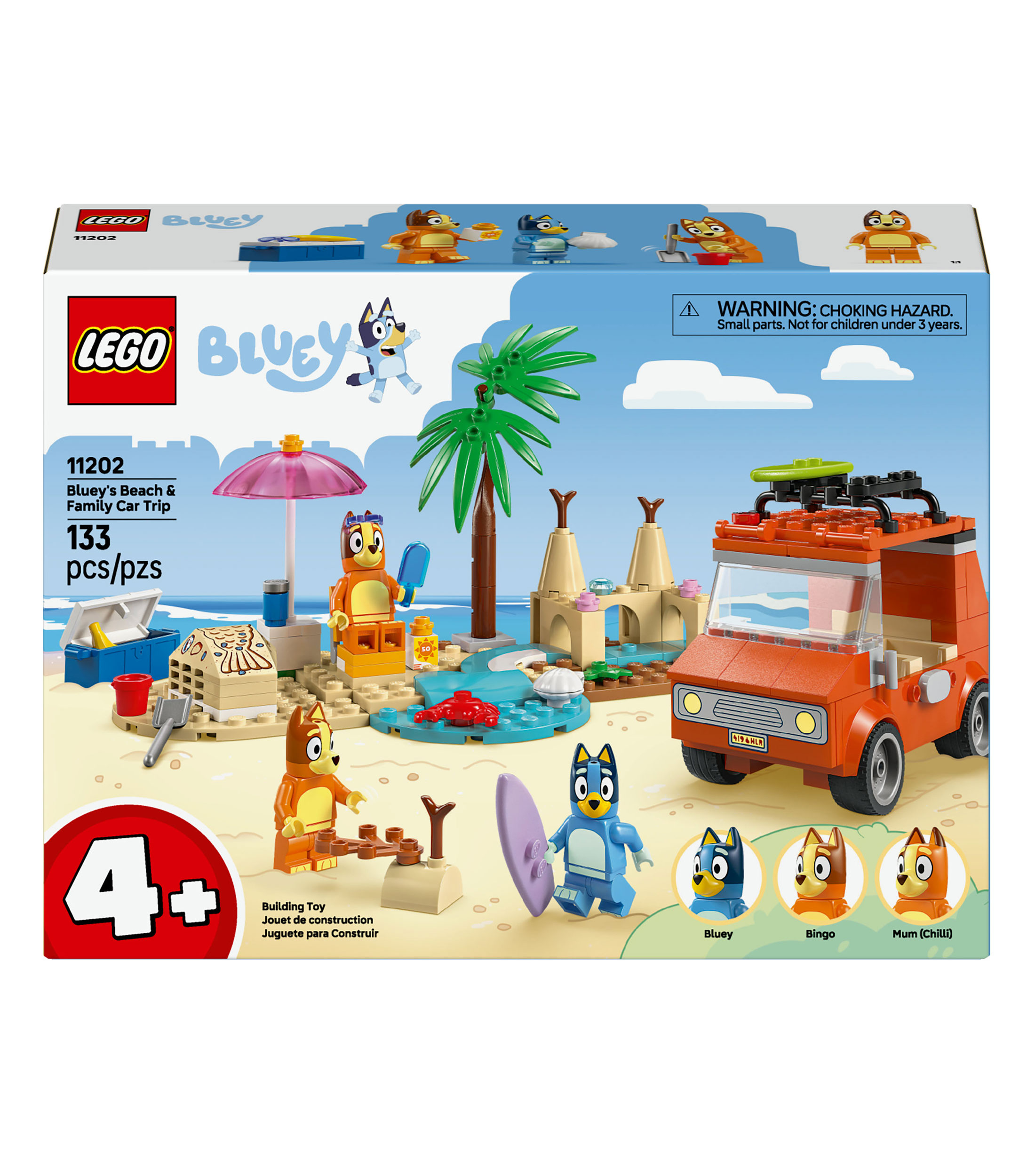 Lego Bluey Excursión Familiar a la Playa de Bluey Juguete de construcción 11202