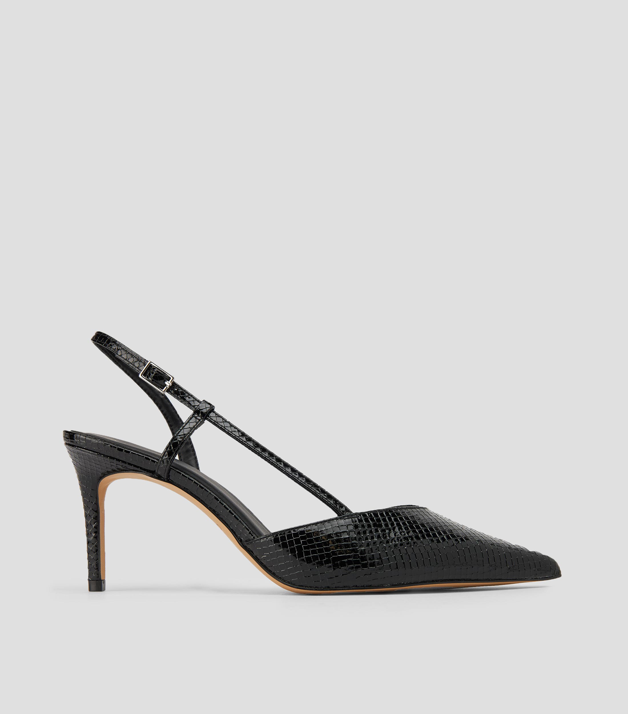 Zapatillas slingback tacón alto de aguja animalskin Mujer