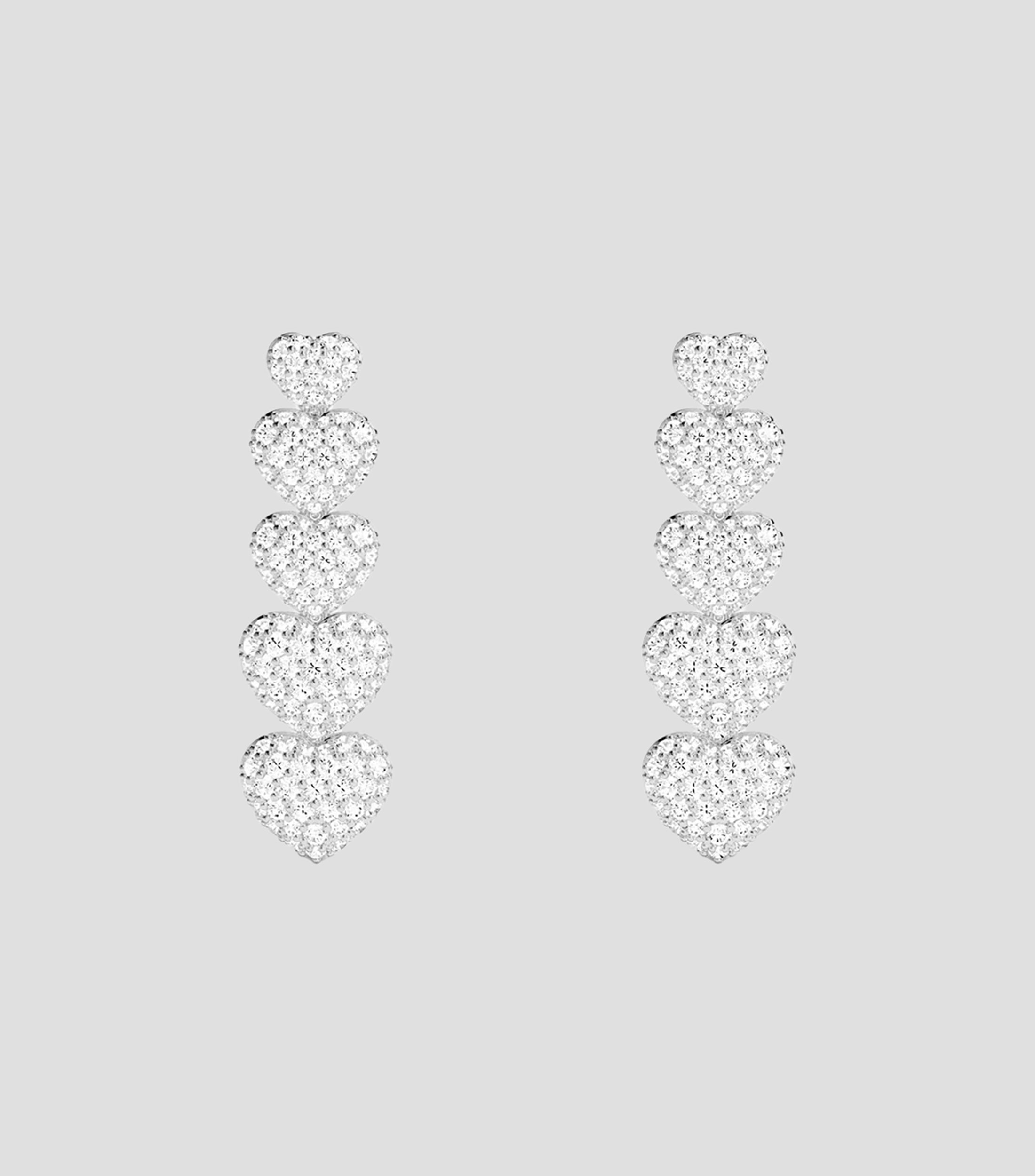 Aretes en plata con circonia cúbica Hiver Mujer