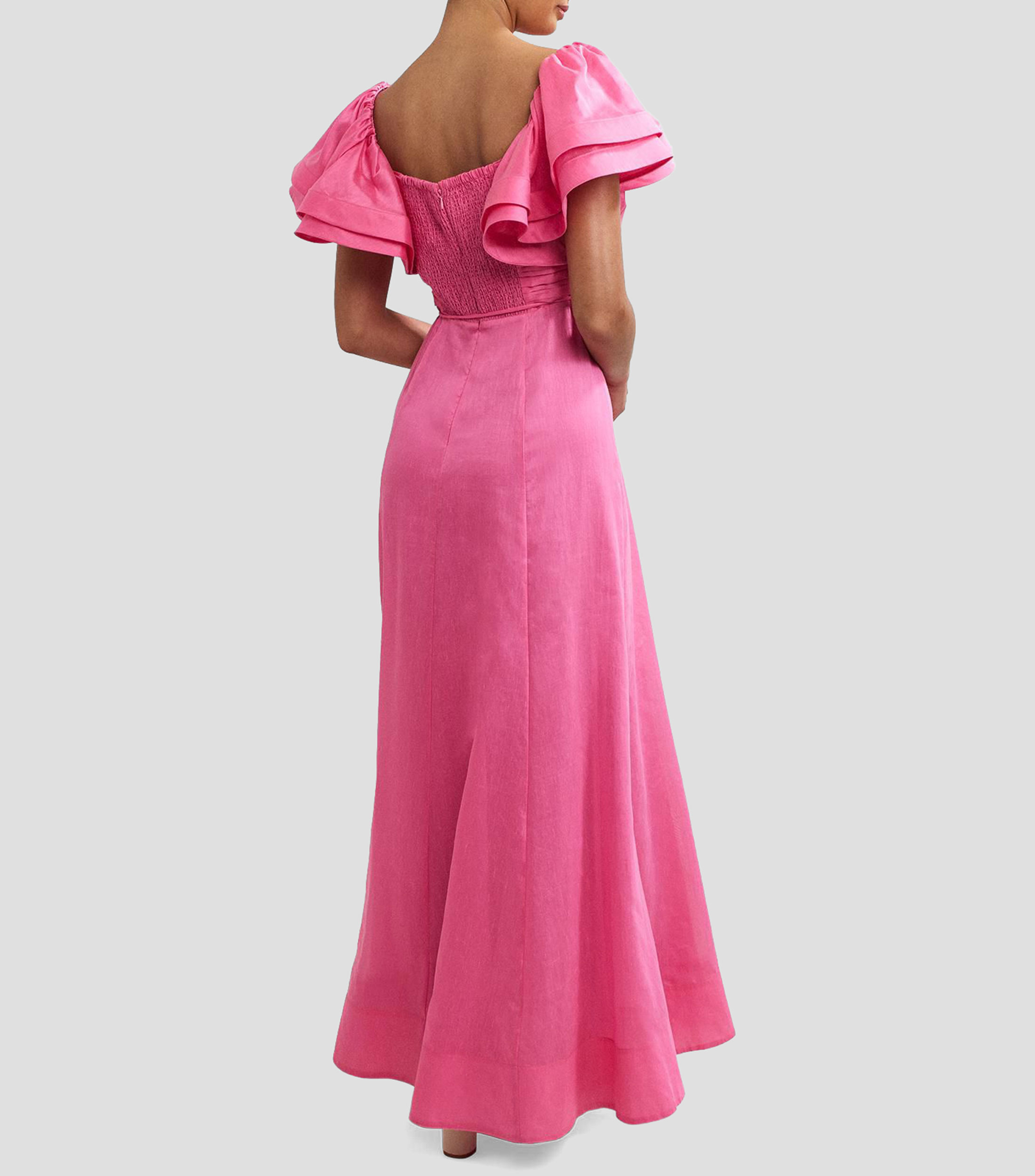Vestido maxi drapeado Rhianna Puff Mujer