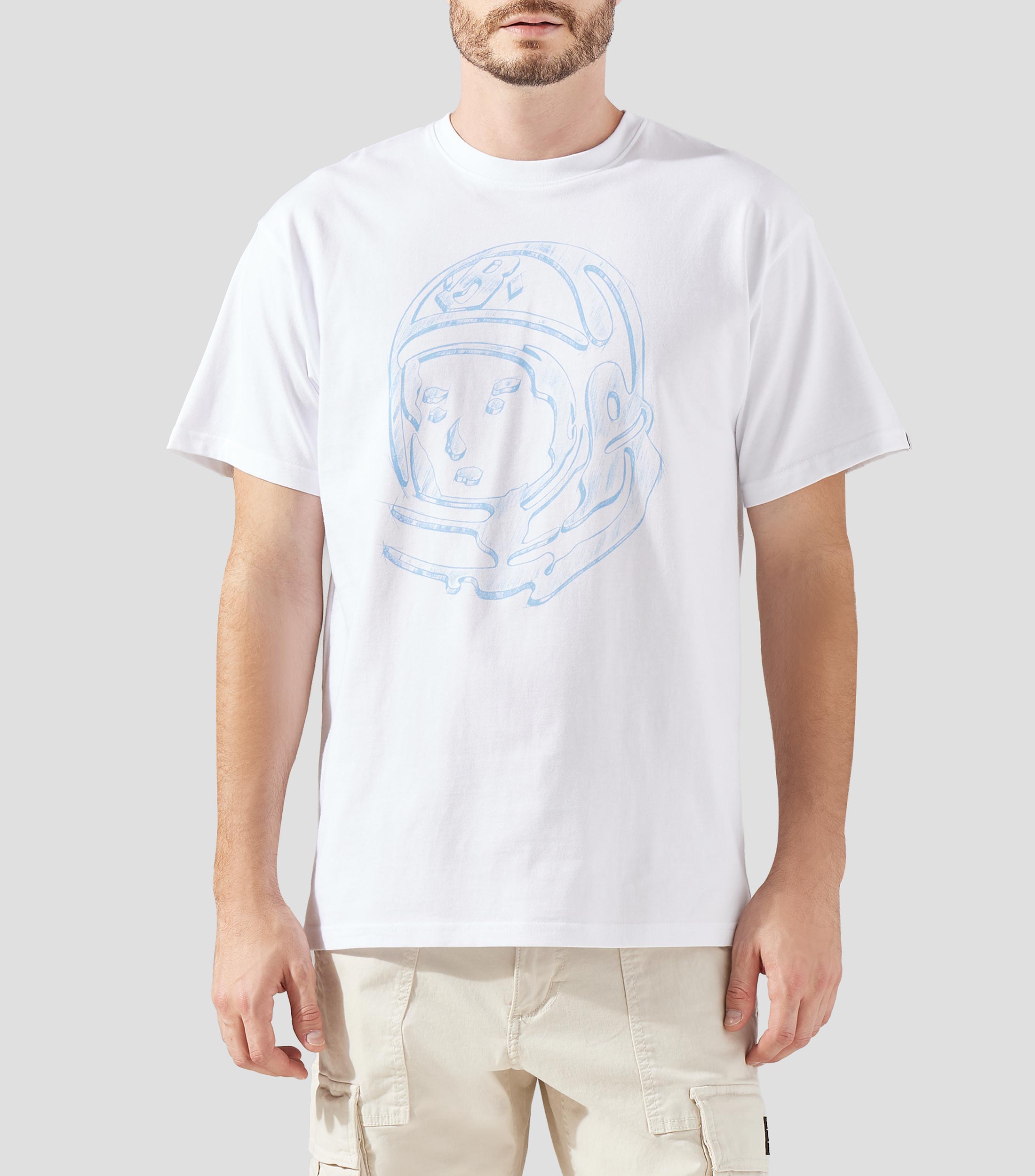 Playera cuello redondo manga corta con estampado Hombre