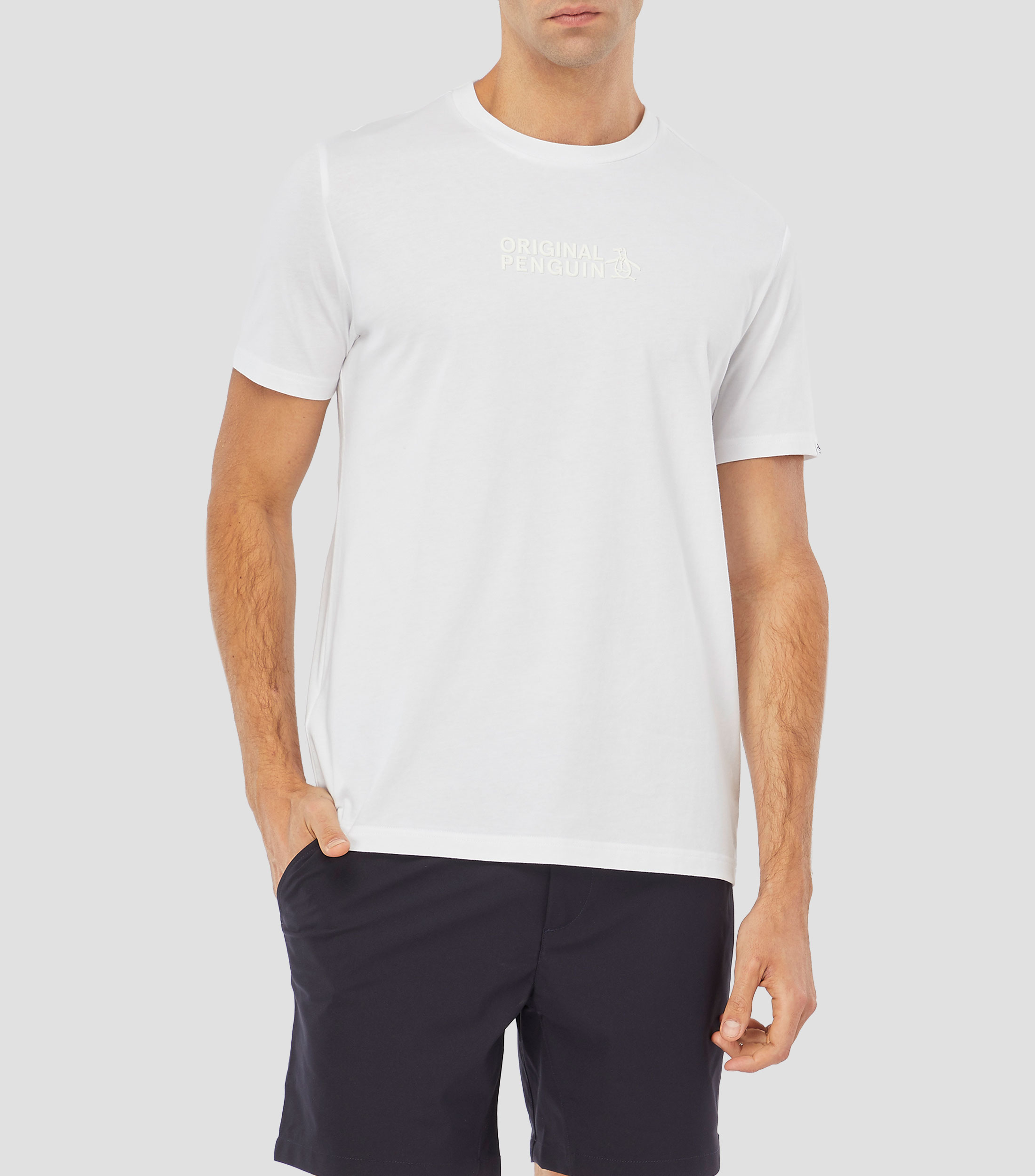 Playera cuello redondo manga corta lisa Hombre