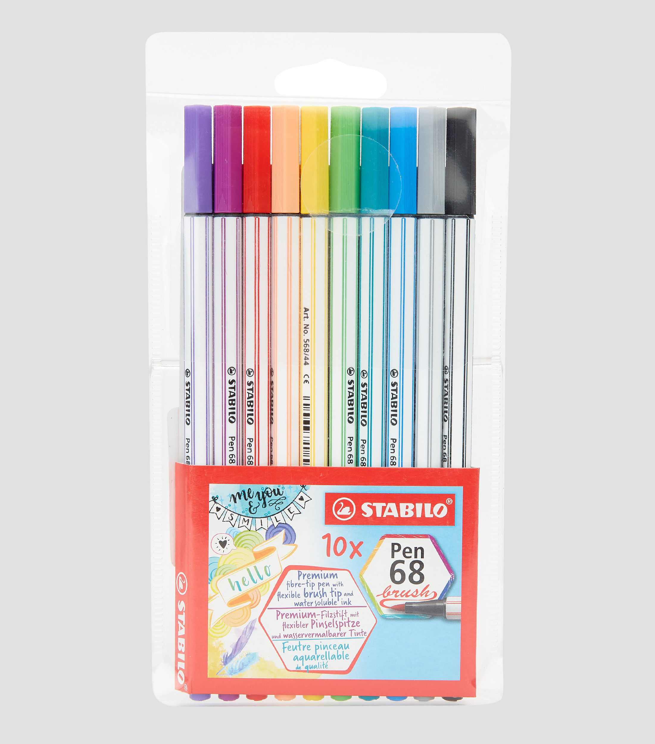 Plumones 68 Brush, 10 Piezas