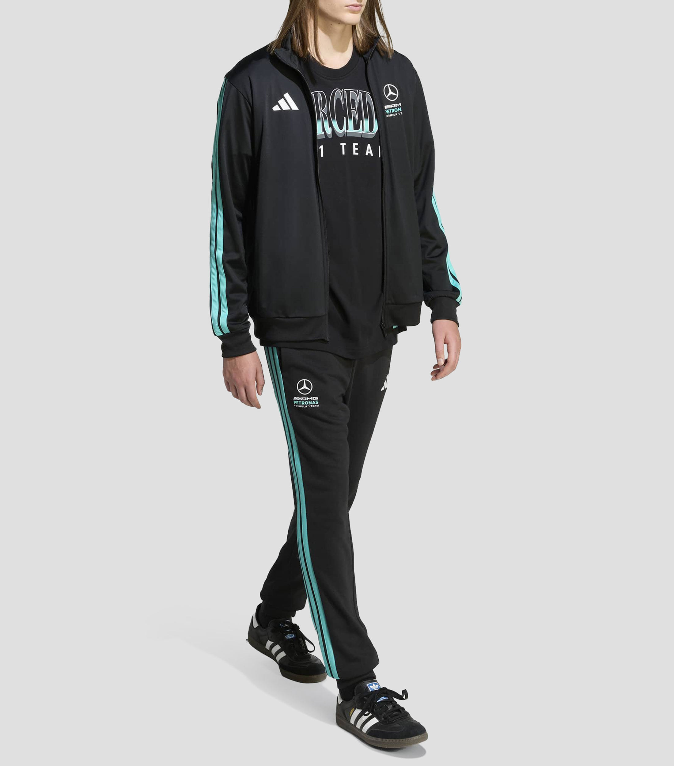 Sudadera casual Mercedes - AMG Petronas Formula 1 Team DNA Track Top Hombre