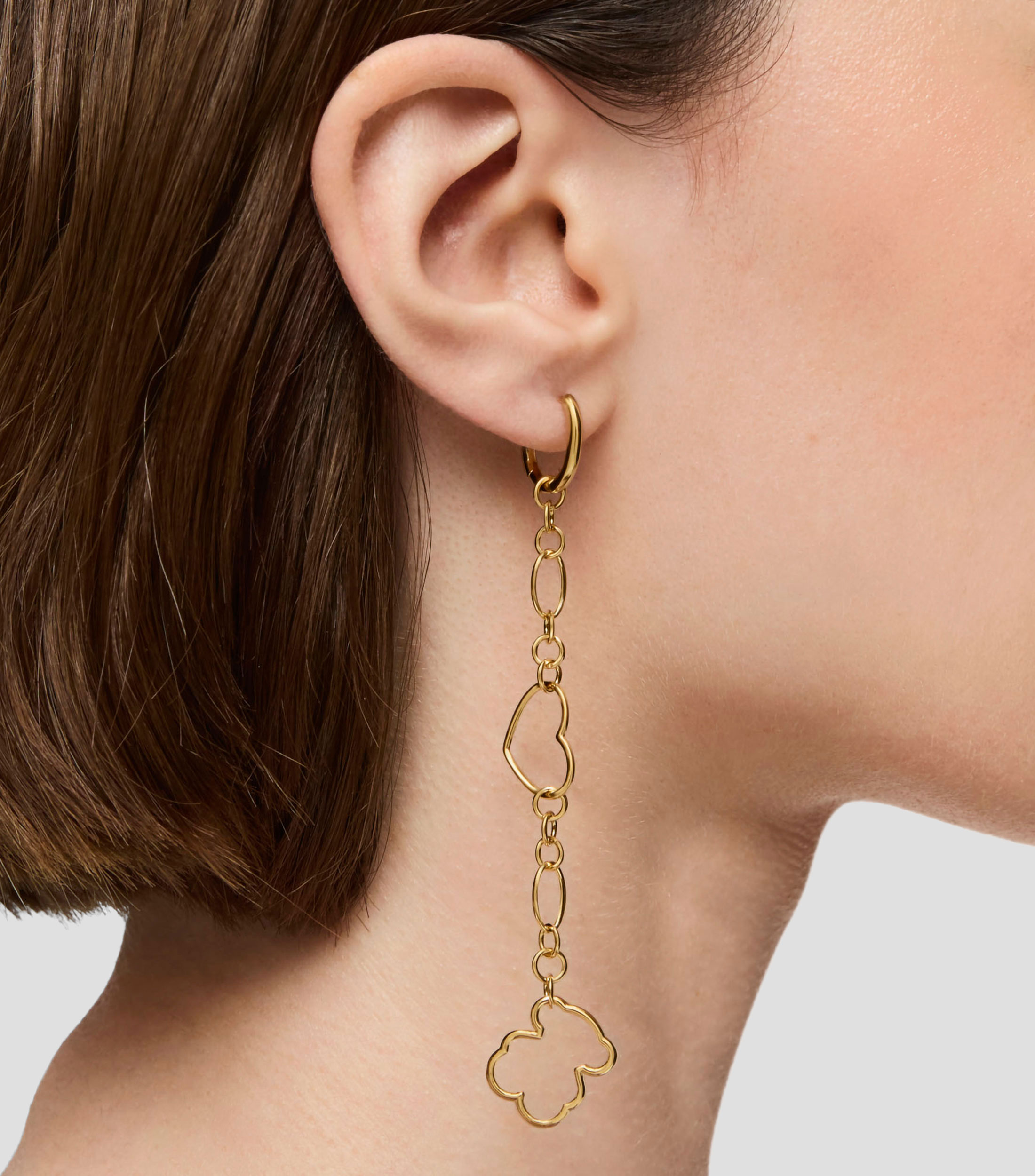 Arete Individual con Siluetas Mujer