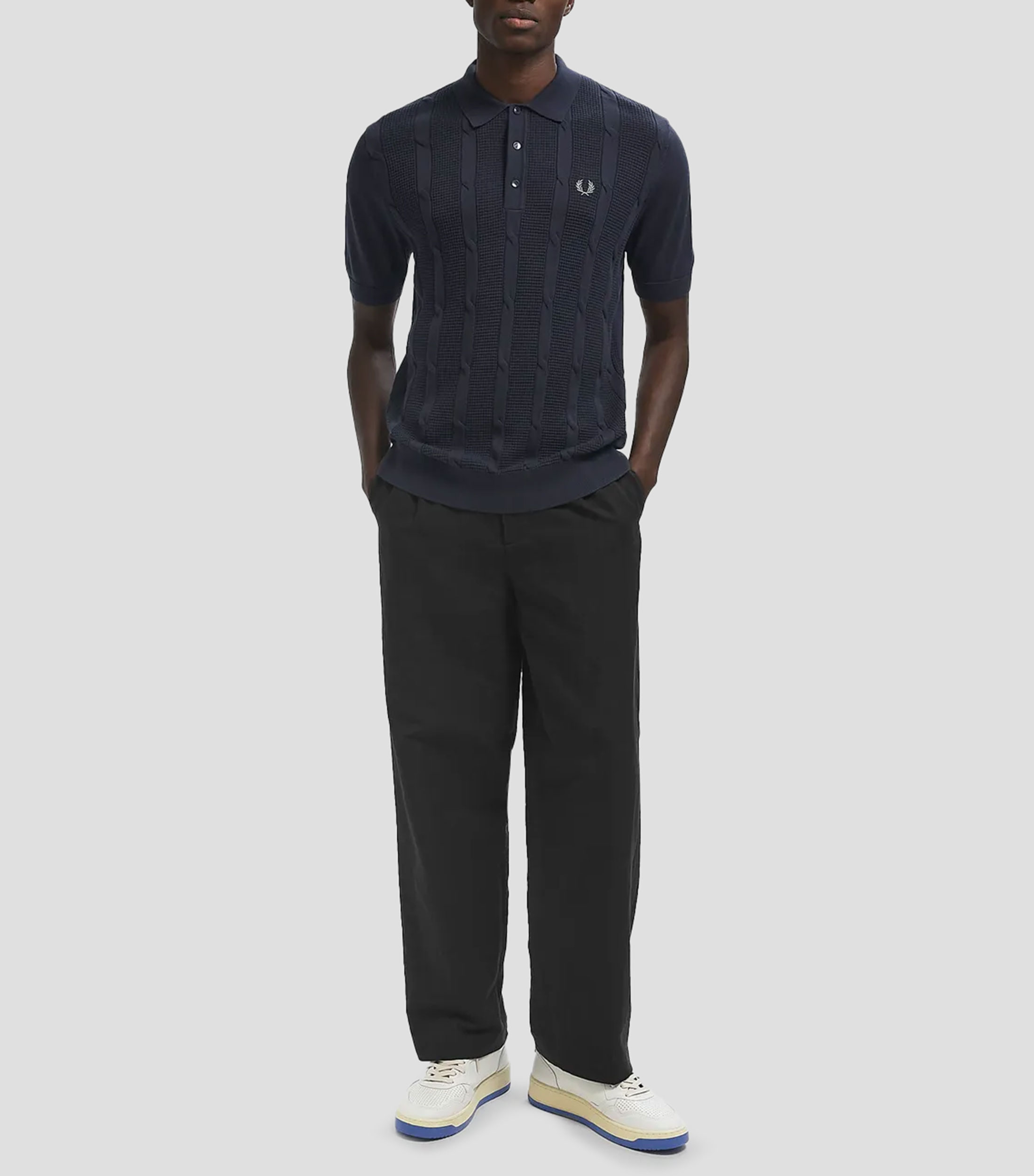 Playera tipo polo manga corta sólida Hombre