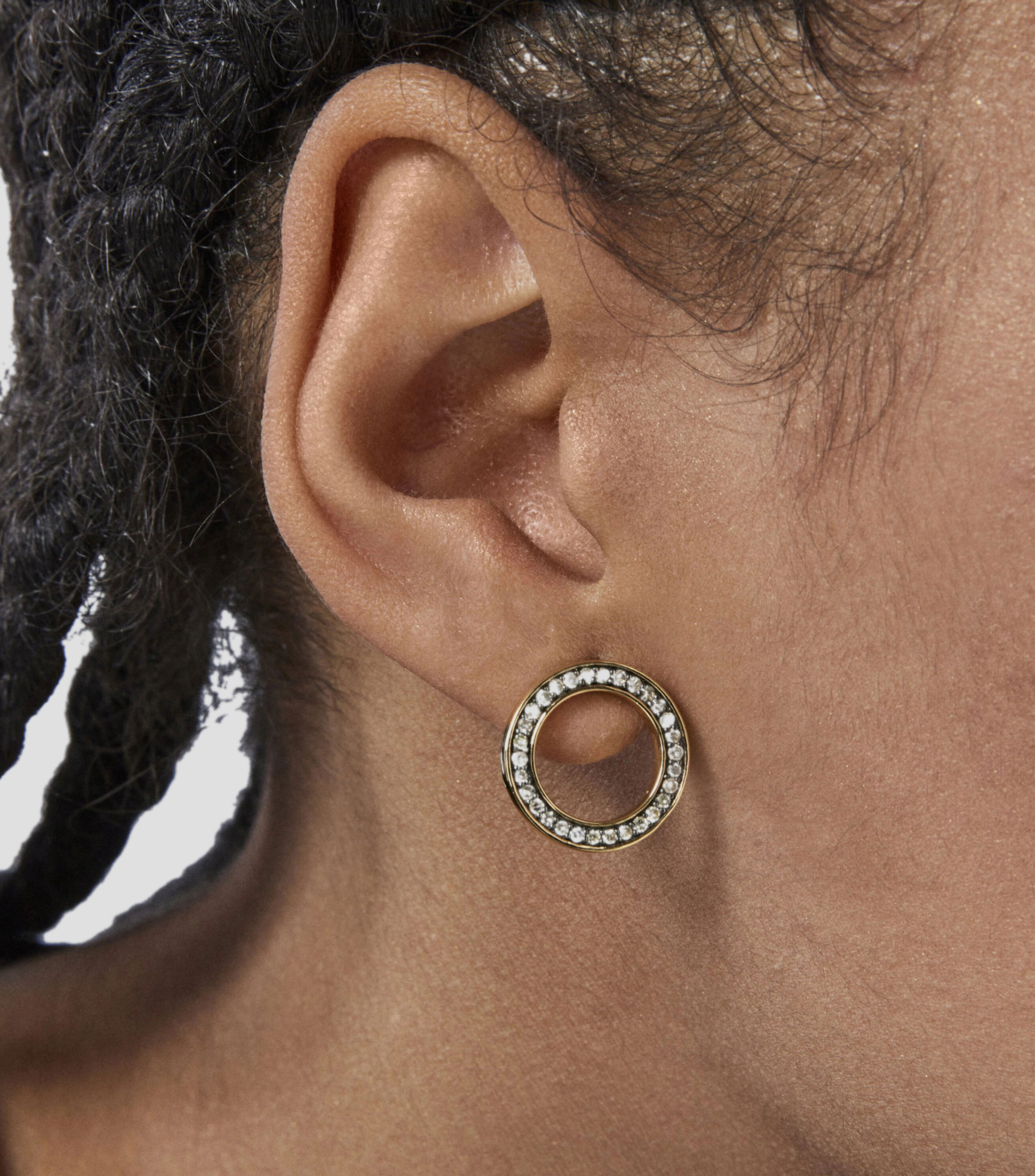 Aretes en Plata .925 Nocturne con diamantes Mujer