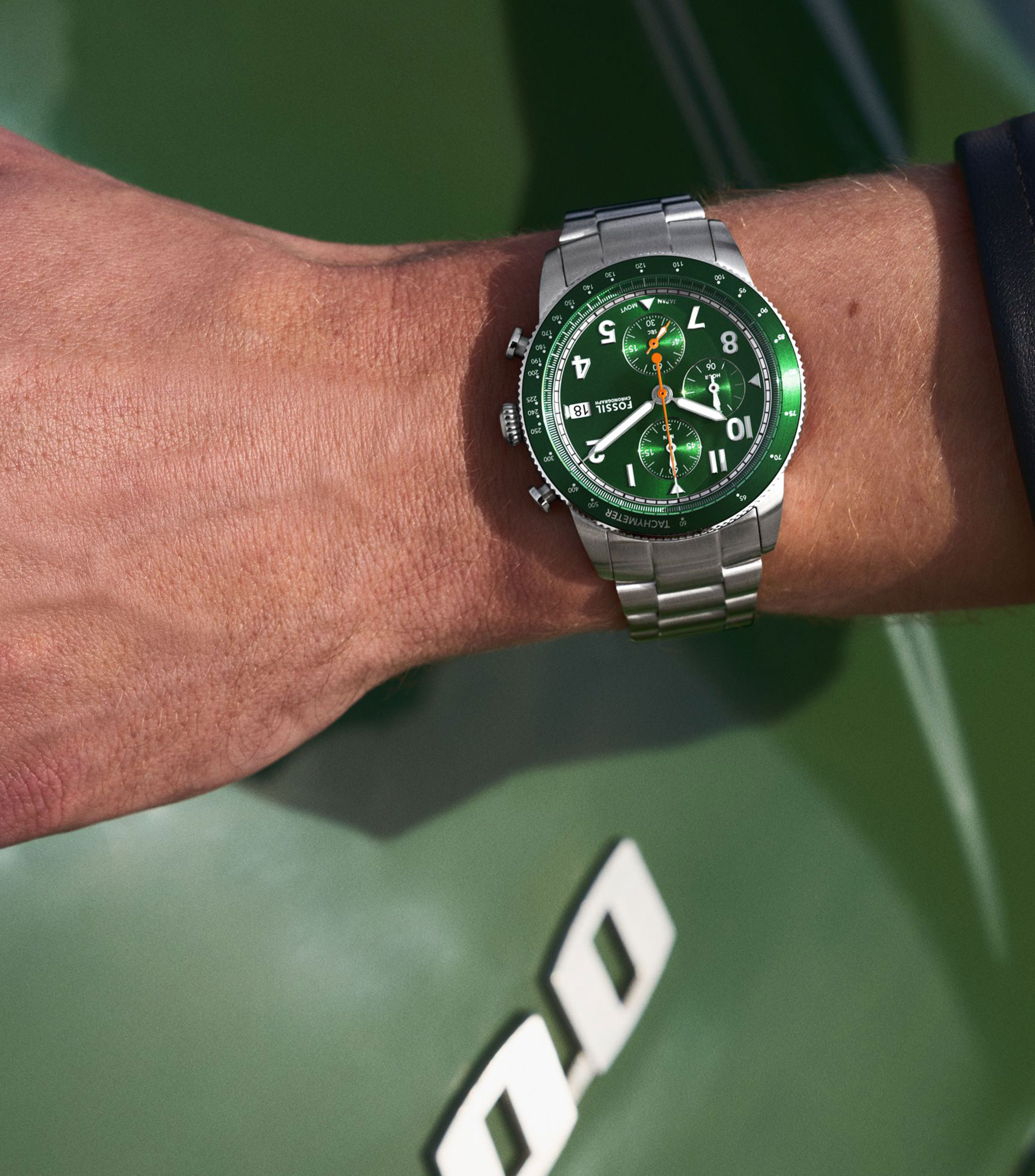 Reloj para Hombre casual Sport Tourer verde, plateado