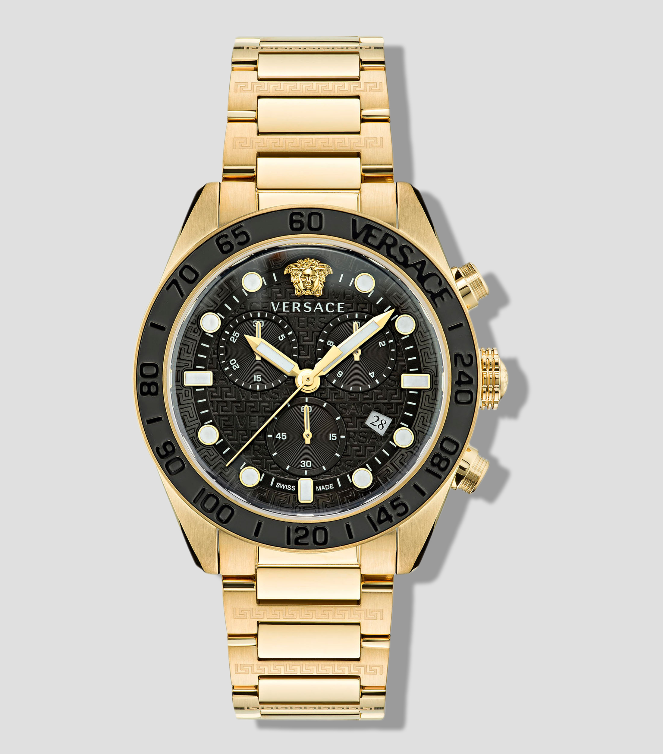 Reloj para Hombre Greca Dome Chrono De Vestir, Dorado