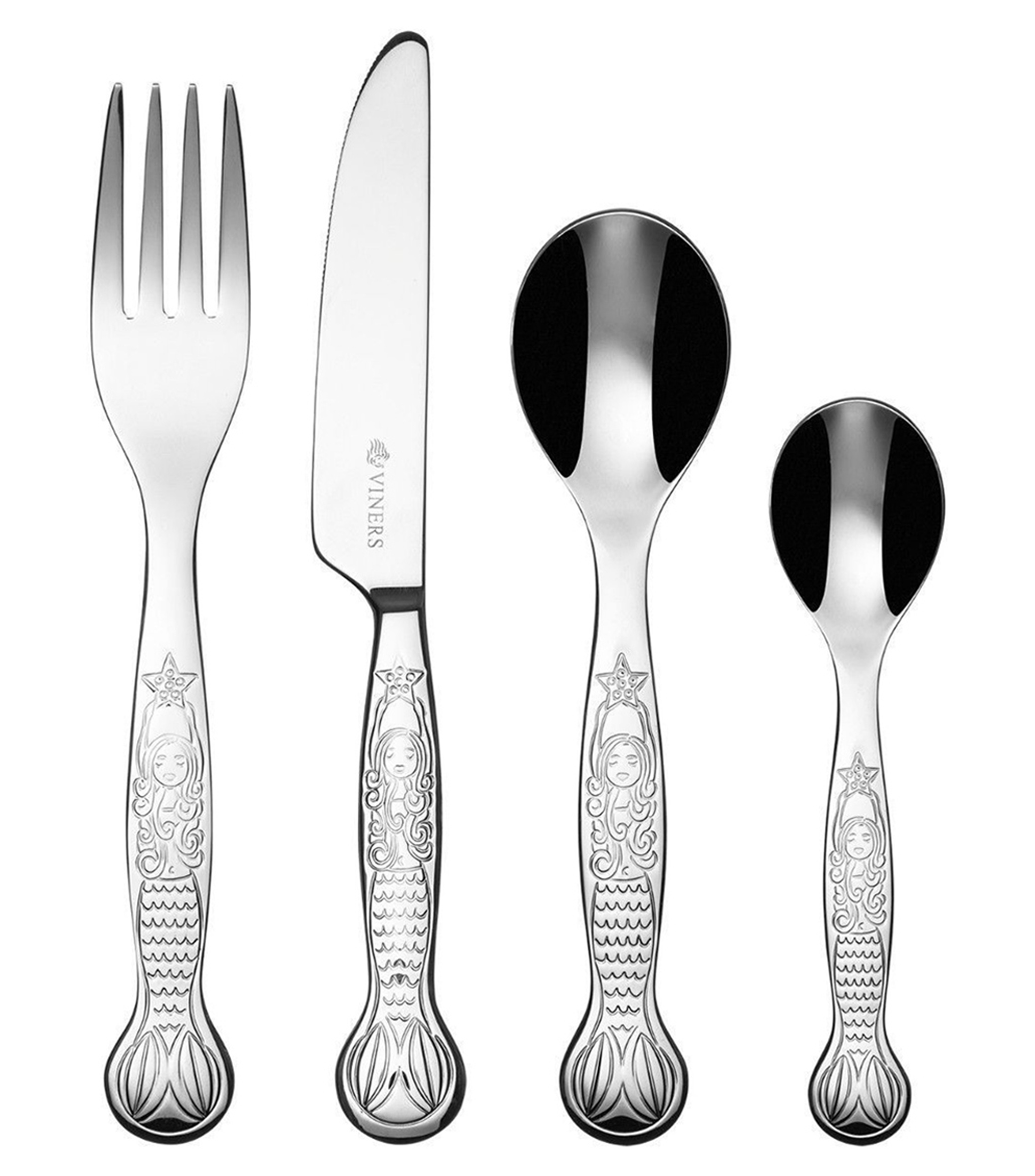 Set de Cubiertos para Bebé 4 Piezas Mermazing