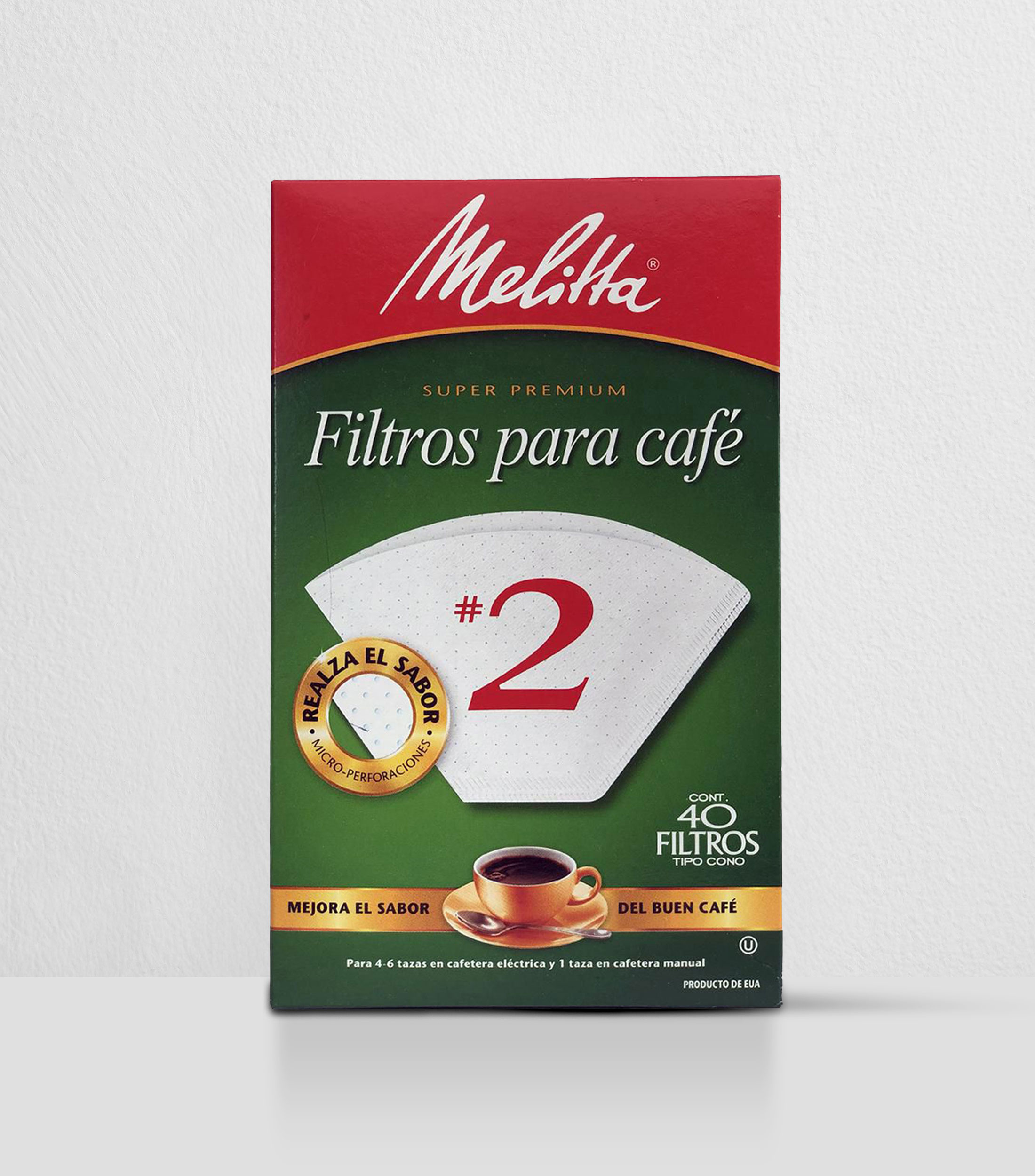 Filtro para café Melitta con 40 piezas