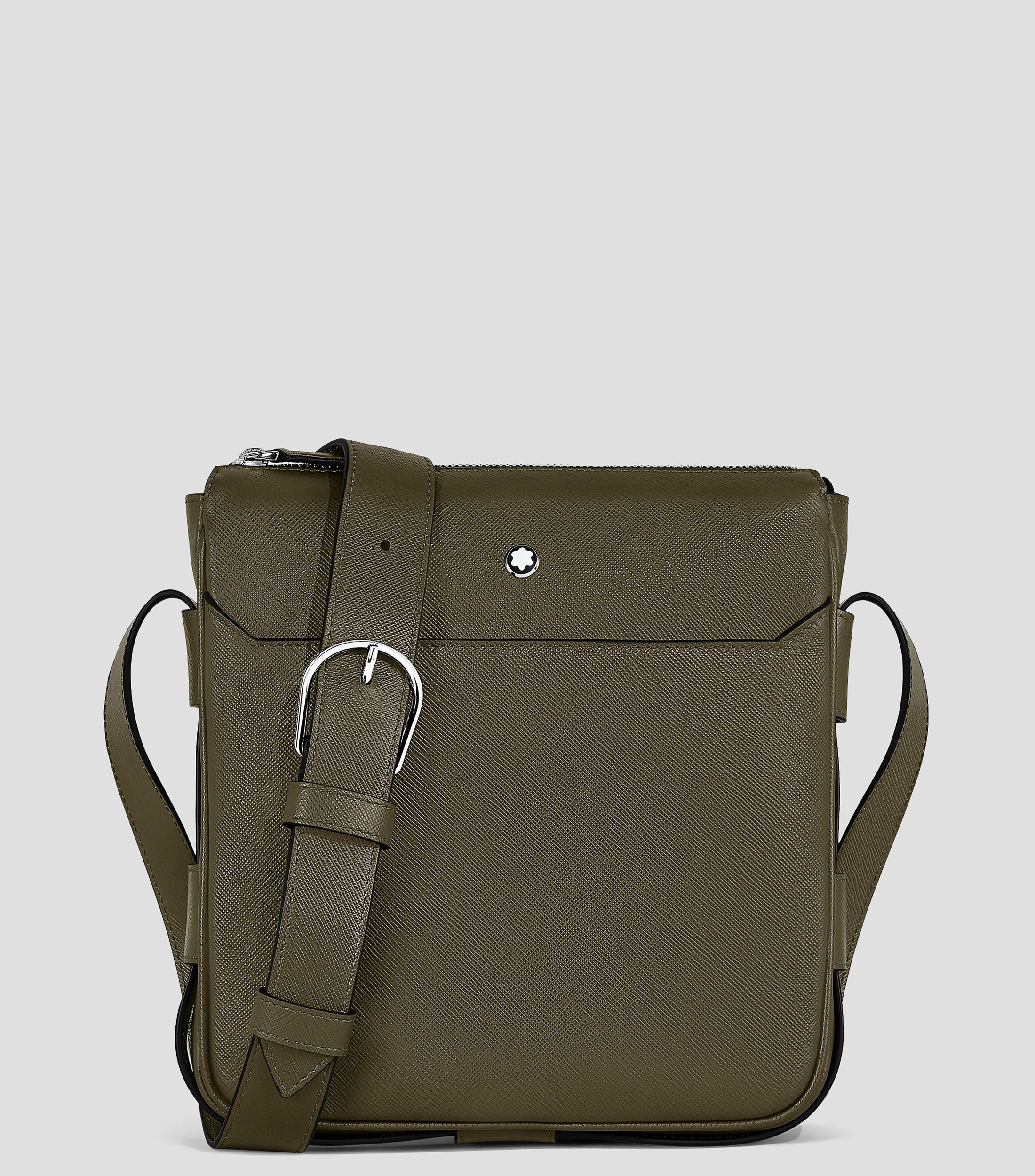 Bolso Messenger vertical cinturón de piel sartorial Hombre