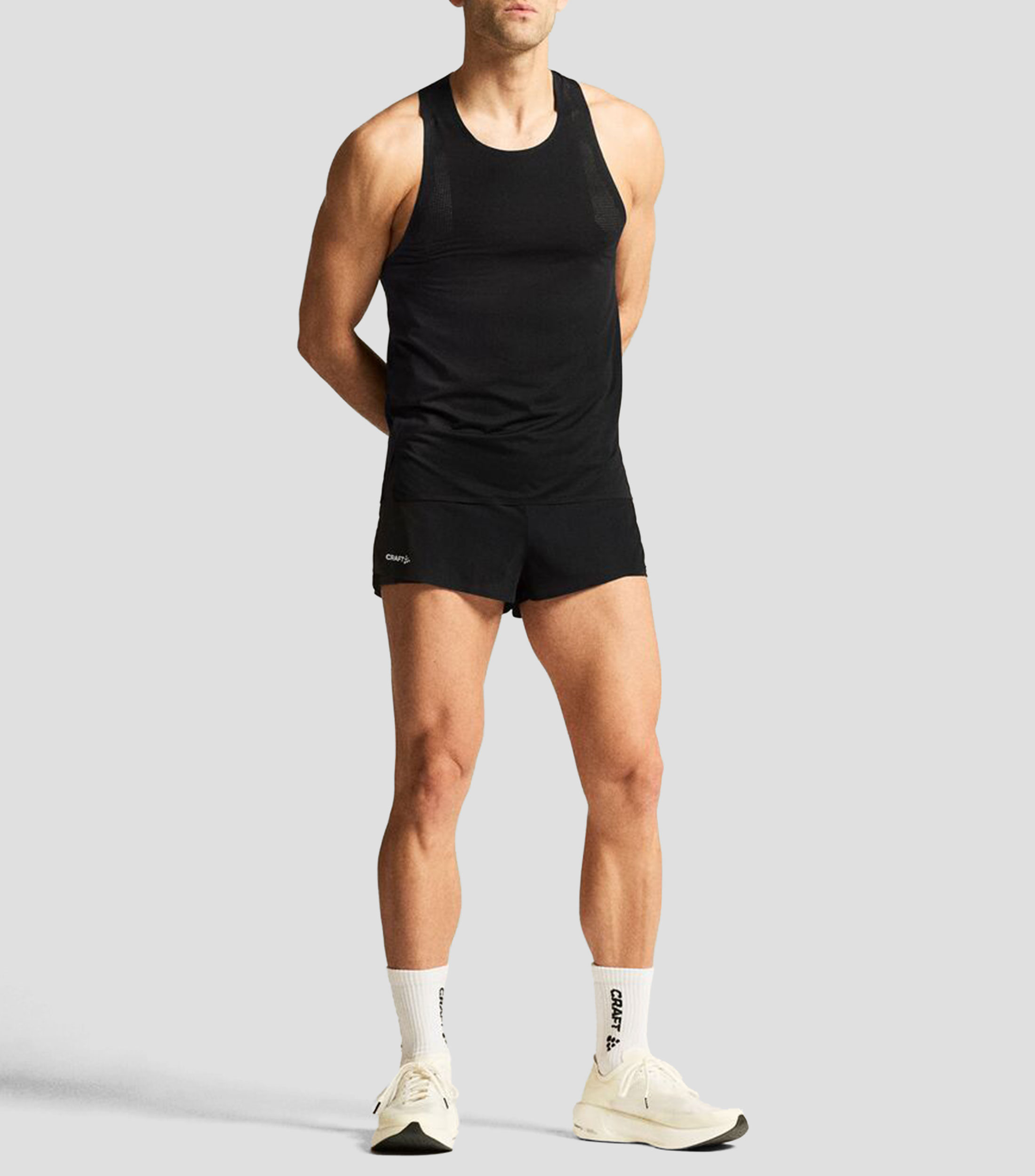 Playera para correr Race Day Singlet 2 de cuello redondo sin mangas lisa Hombre