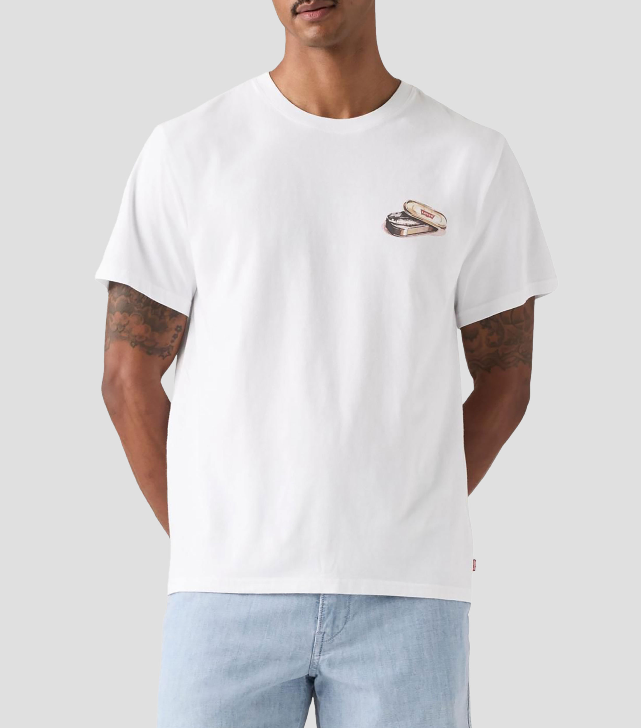 Playera cuello redondo manga corta estampada Hombre