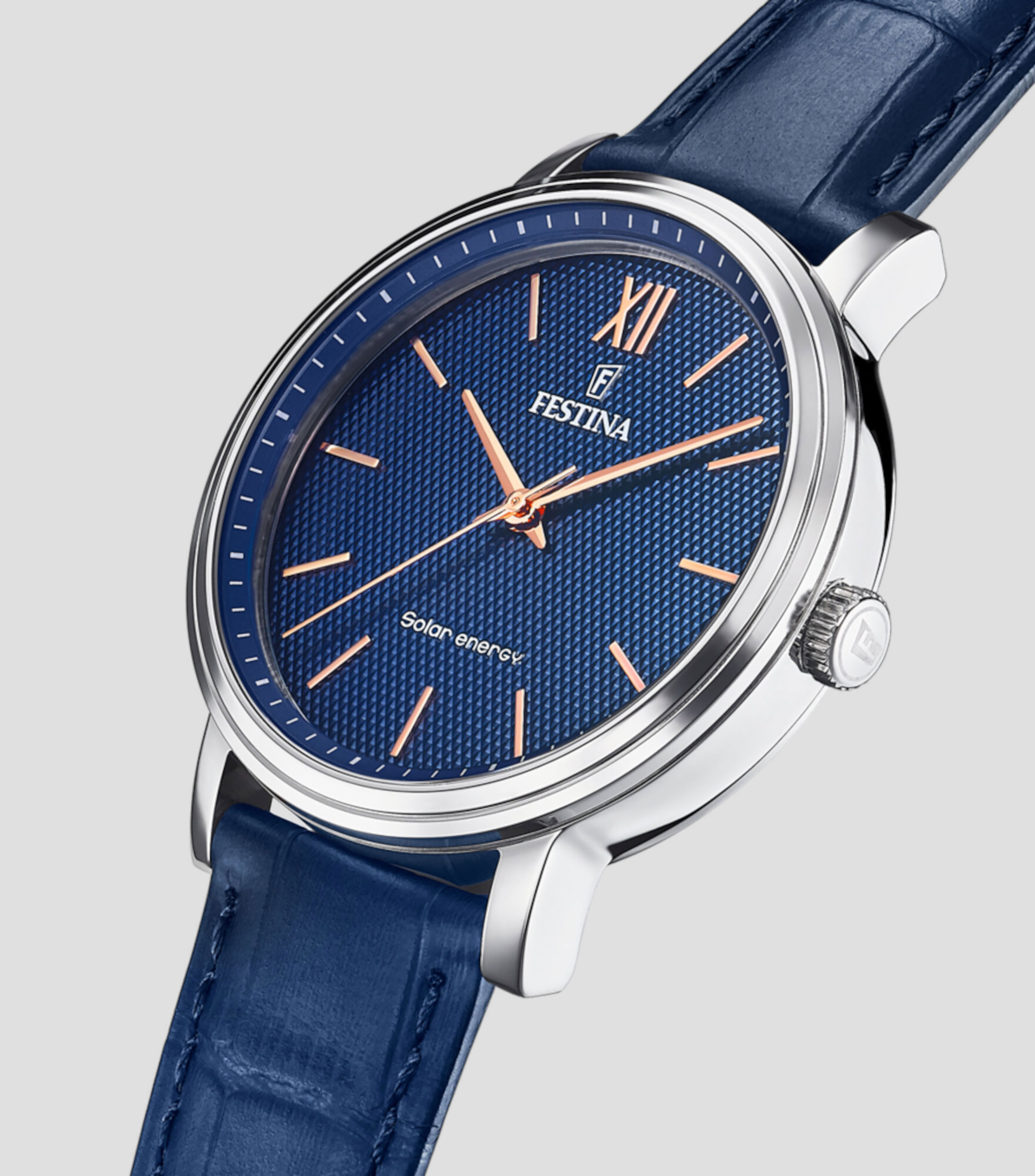 Reloj para Hombre Solar Energy Casual Plateado
