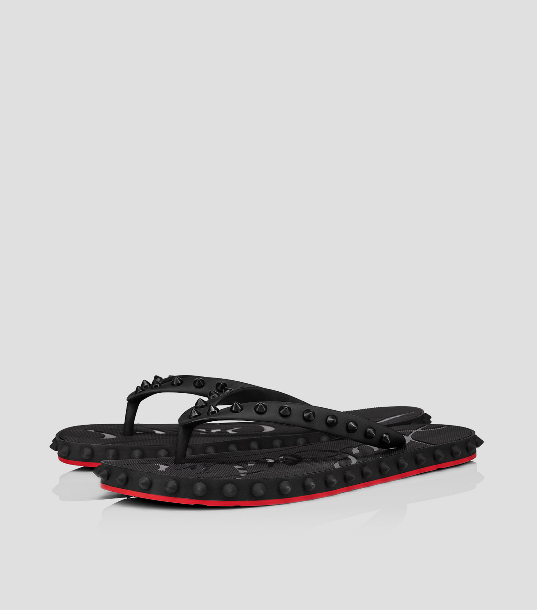 Sandalias Negras Planas Super Loubi Flip Mujer