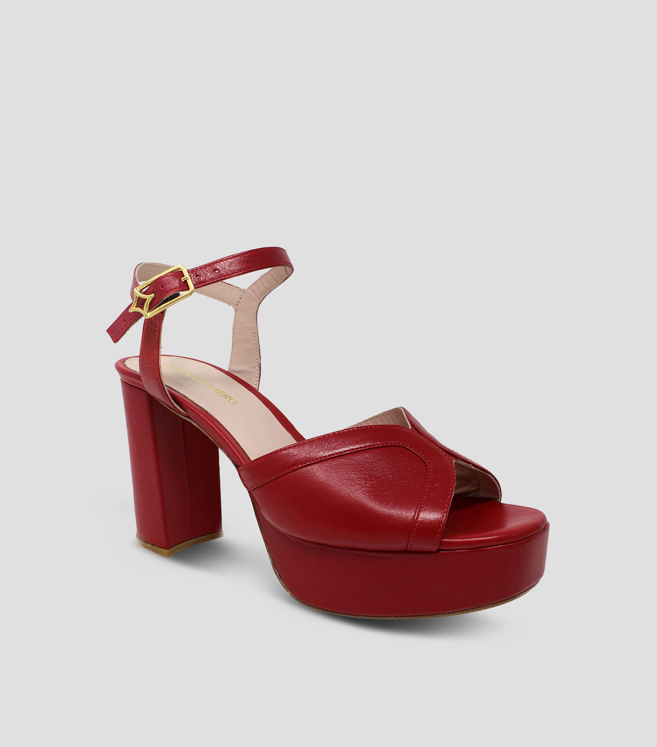 Sandalias con tacón de media luna Mujer