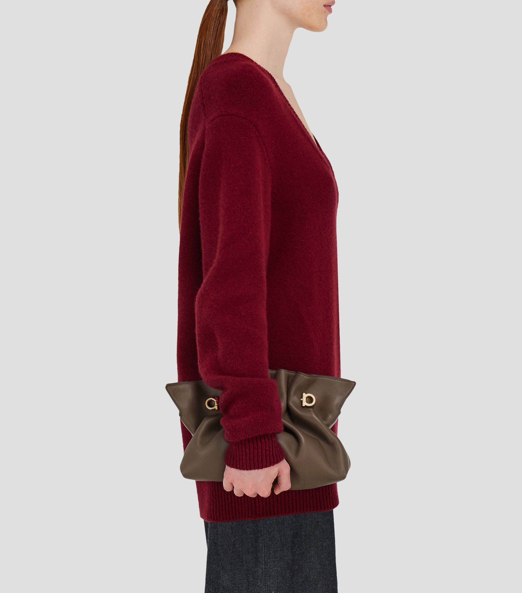 Bolsa shoulder en napa liso Mujer