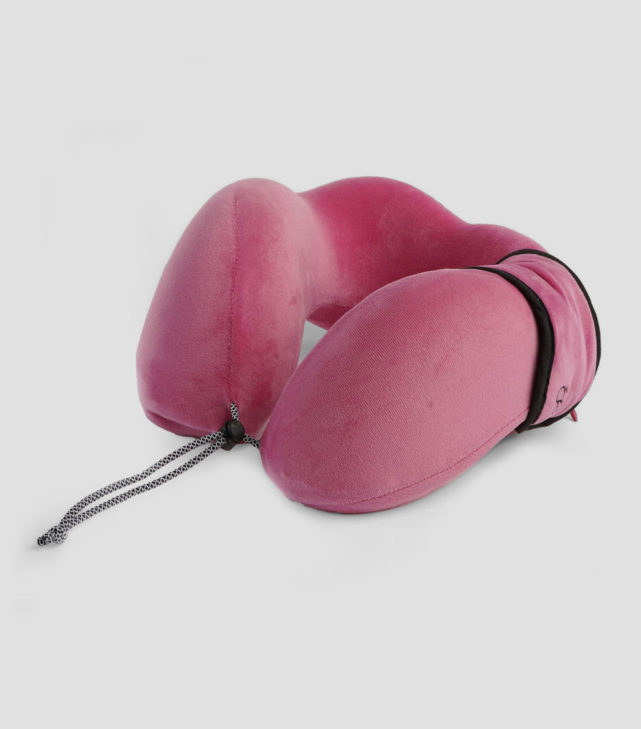 Almohada de viaje con antifaz Memory Foam Firme Ergo Rosa