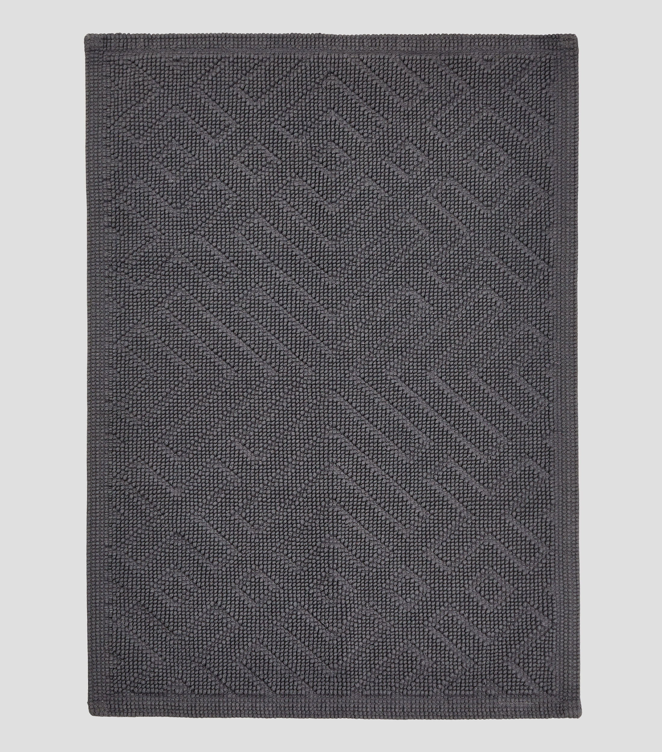 Tapete de baño Cross gris rectangular 70x50cm