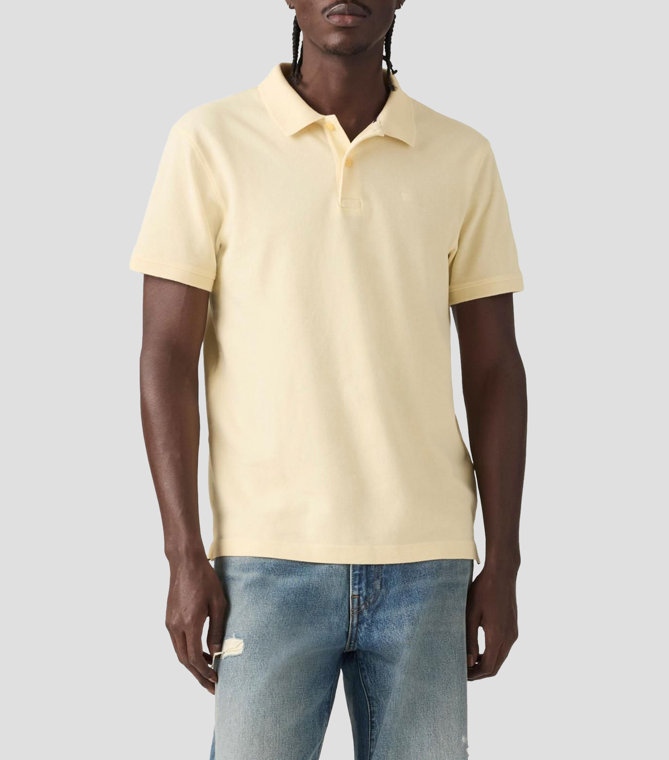 Playera tipo polo manga corta liso Hombre