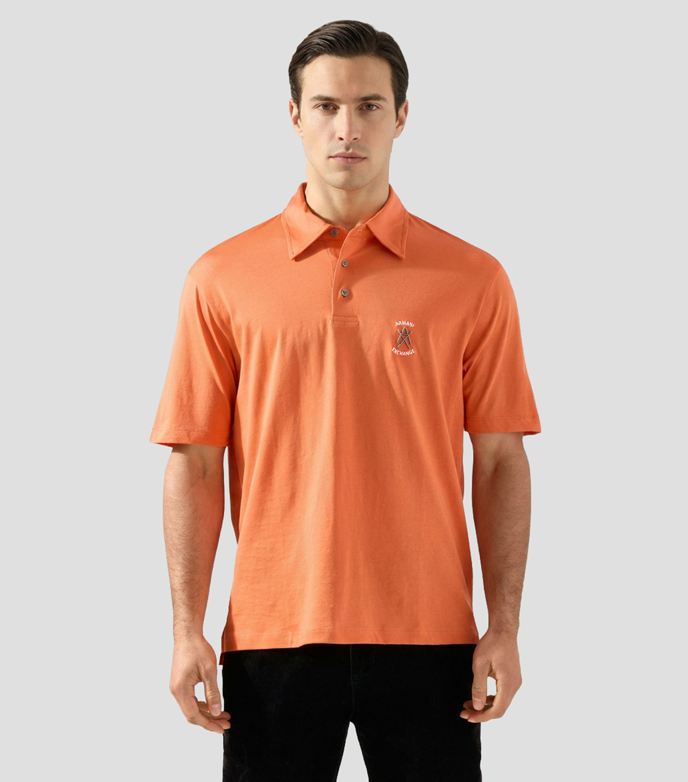 Playera tipo polo manga corta lisa Hombre