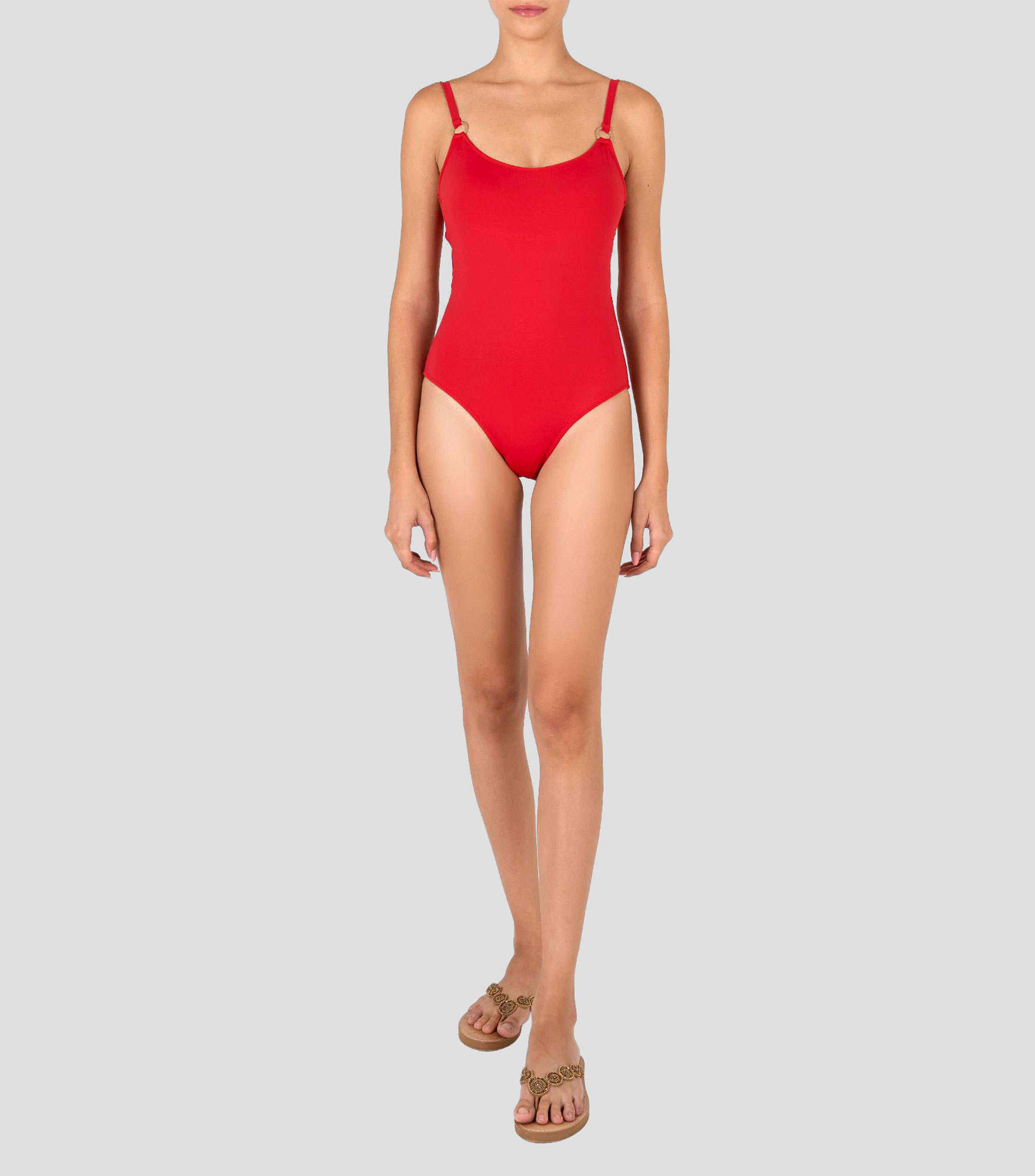 Traje de baño maillot liso Mujer