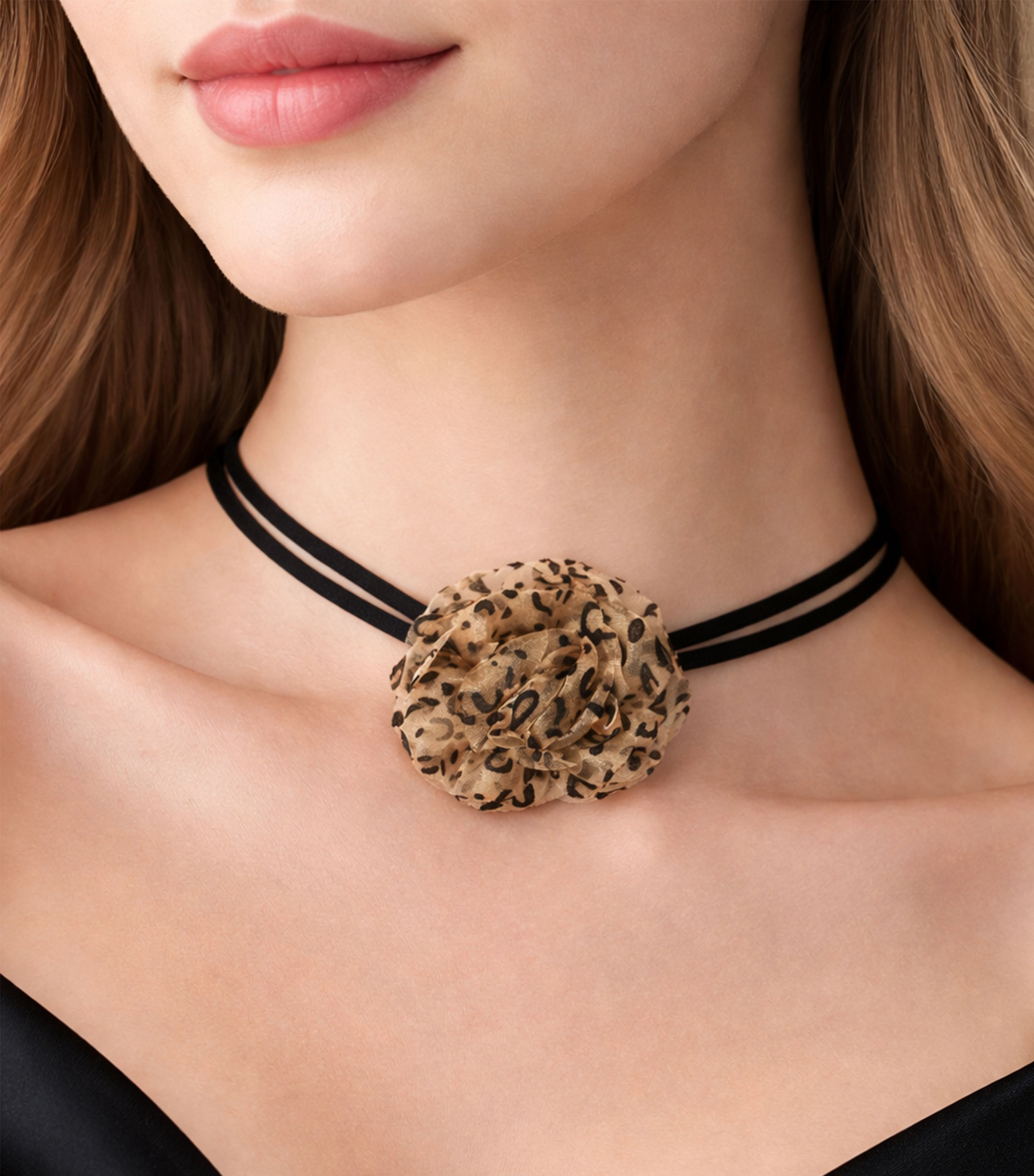 Collar Chocker Flor Mujer