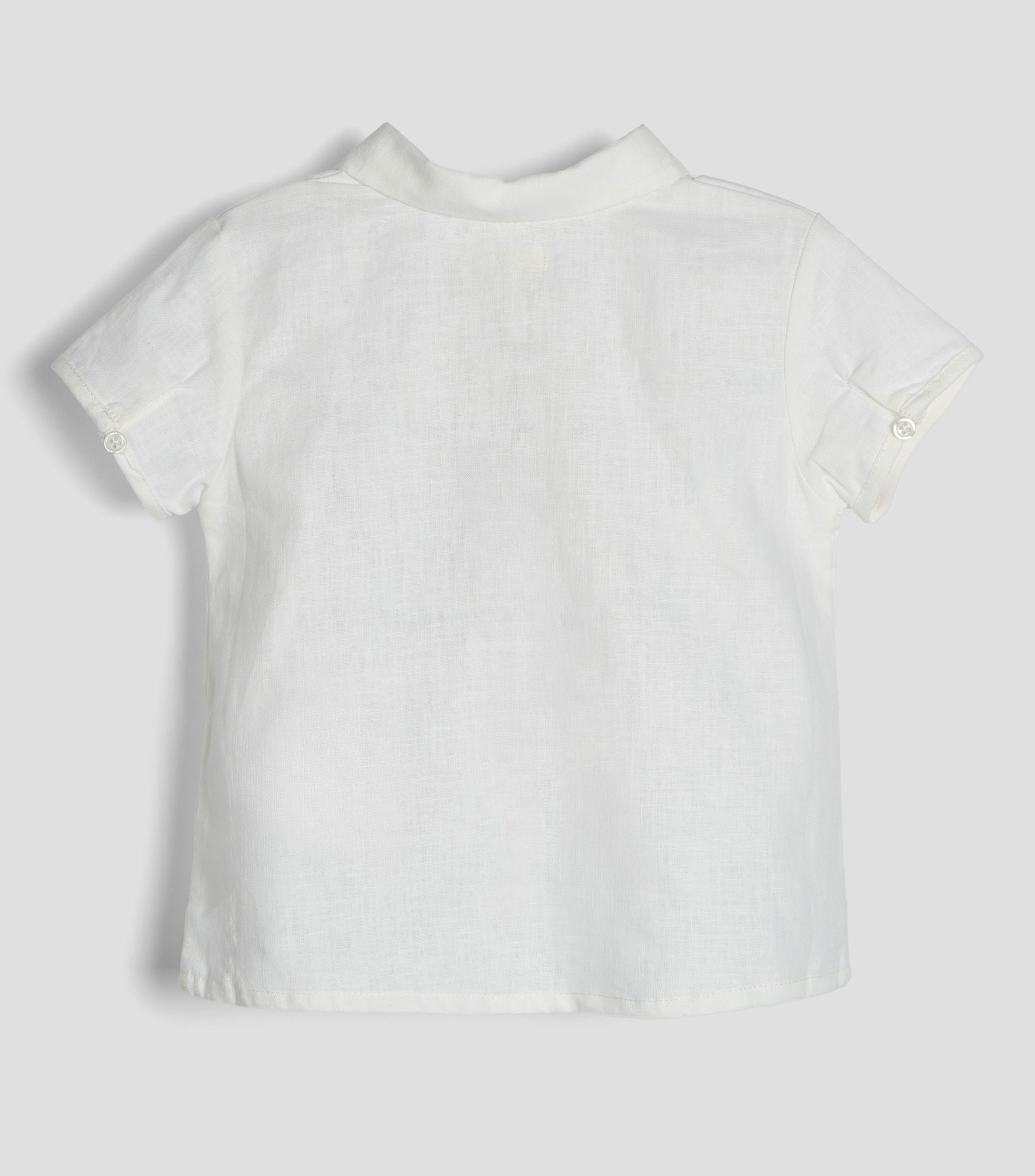 Camisa lisa de manga corta Bebé