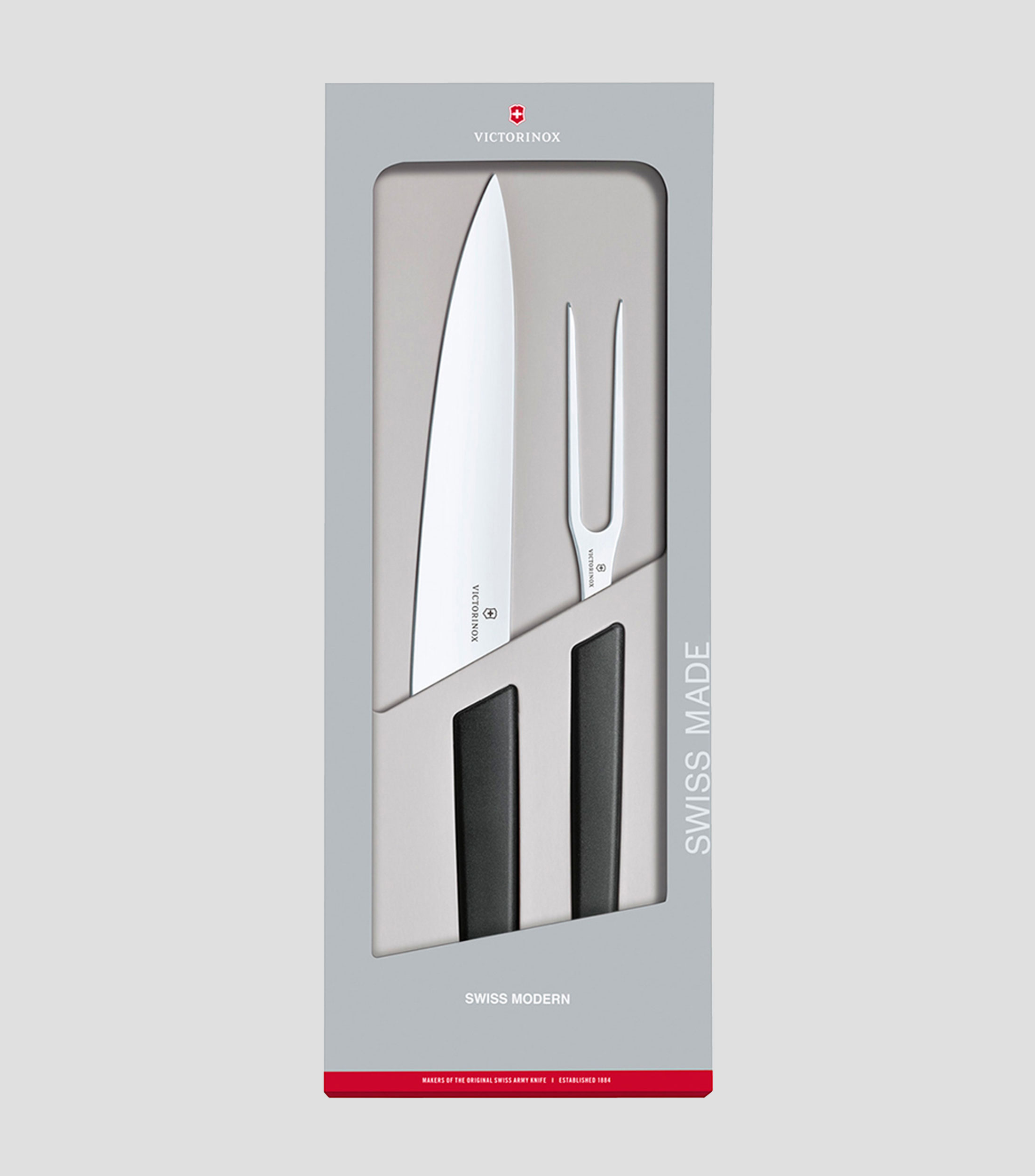 Set de cuchillo y trinche 2 piezas en acero inoxidable