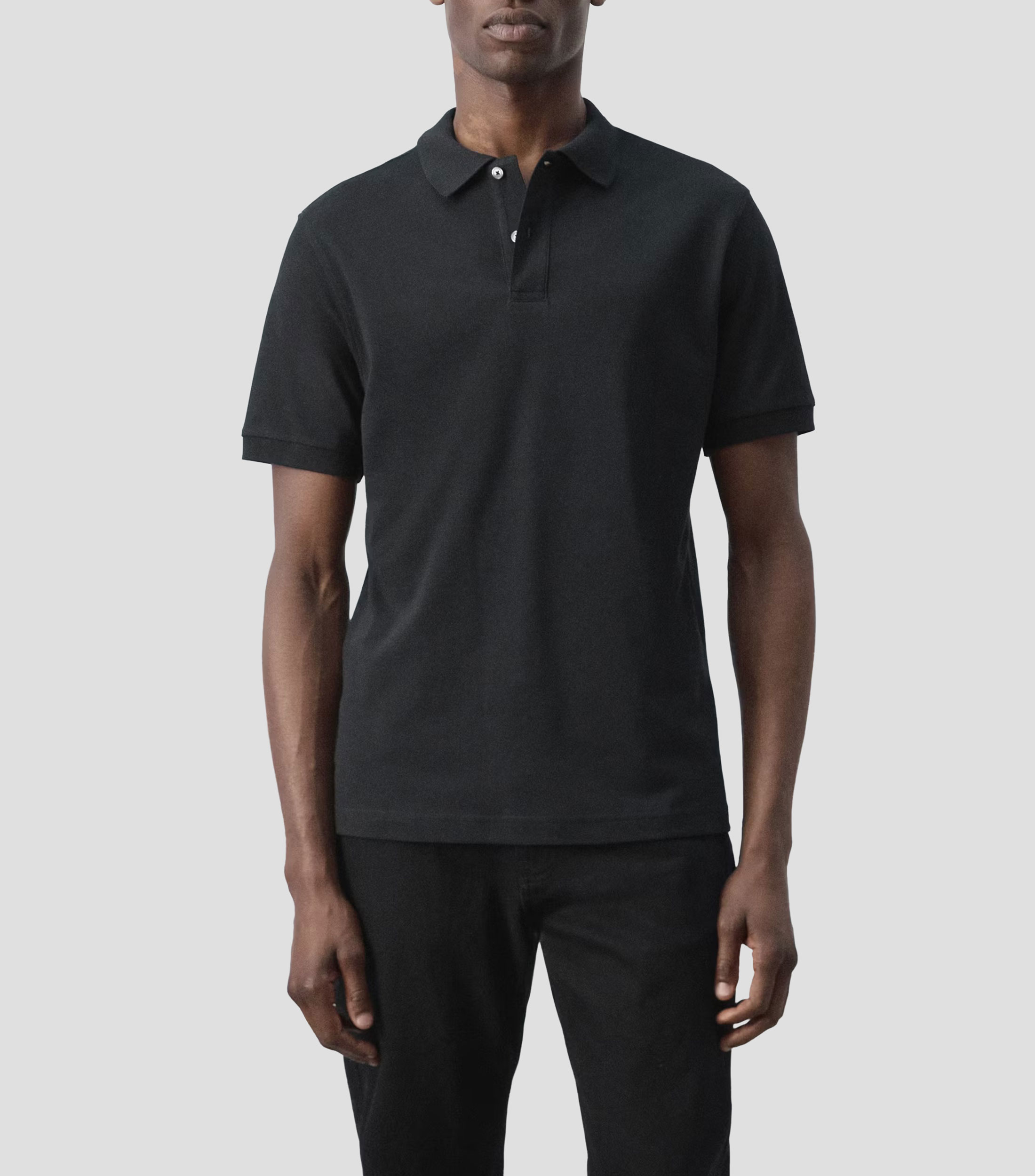 Playera tipo polo manga corta lisa Hombre