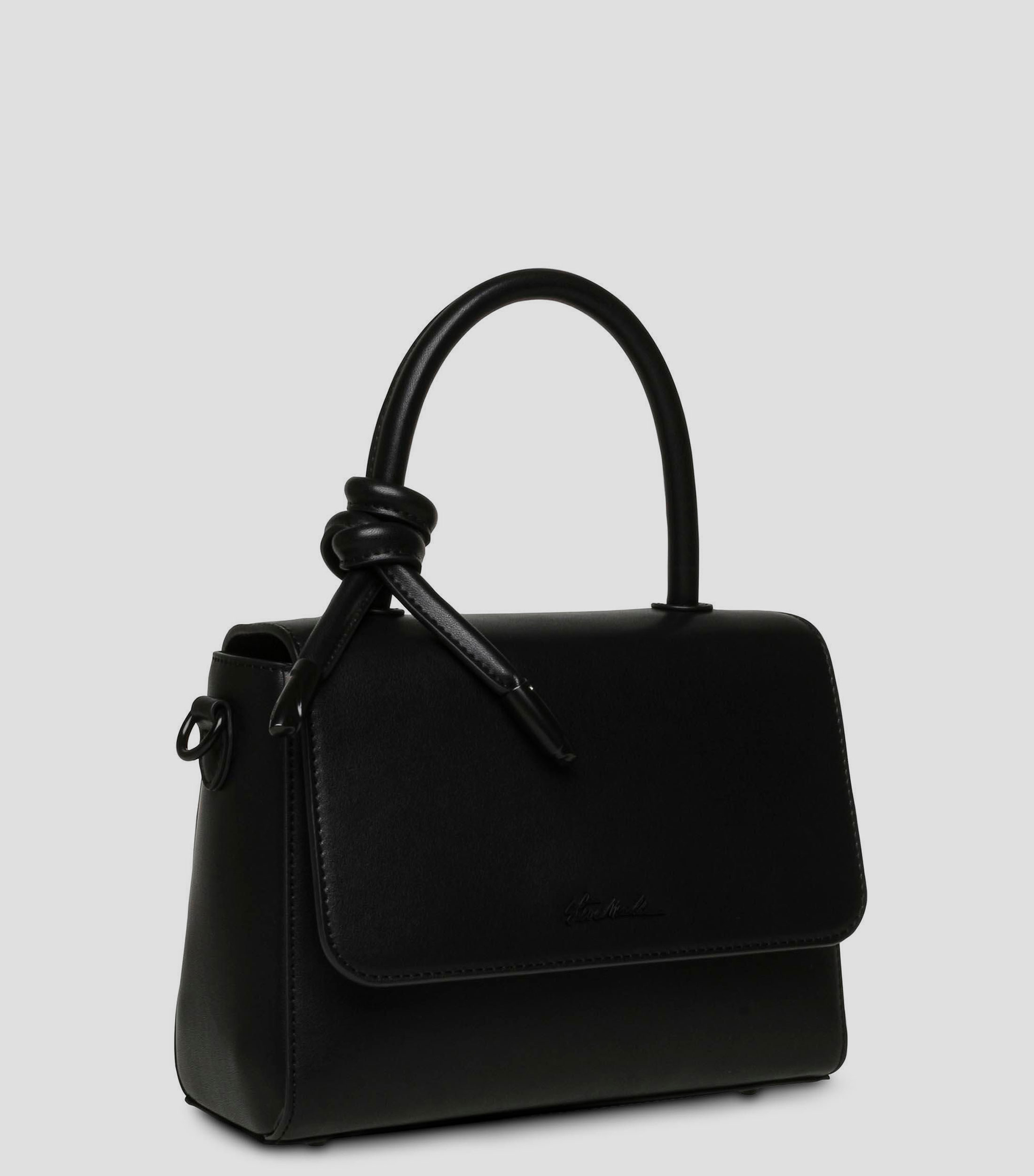 Bolsa satchel negra lisa Mujer