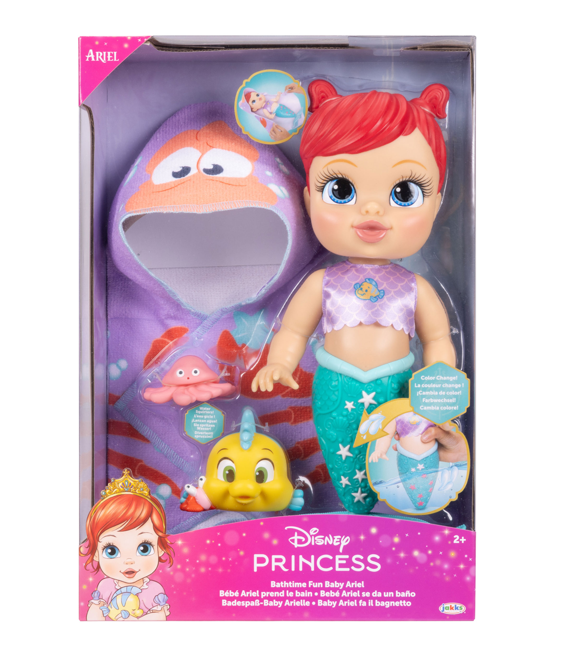 Muñeca Bebé Ariel se da un baño